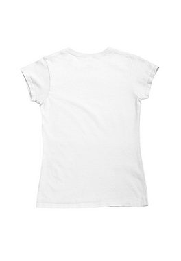 Novux T-Shirt Choose Happy Damen Tshirt Farbe White (1-tlg) aus Baumwolle