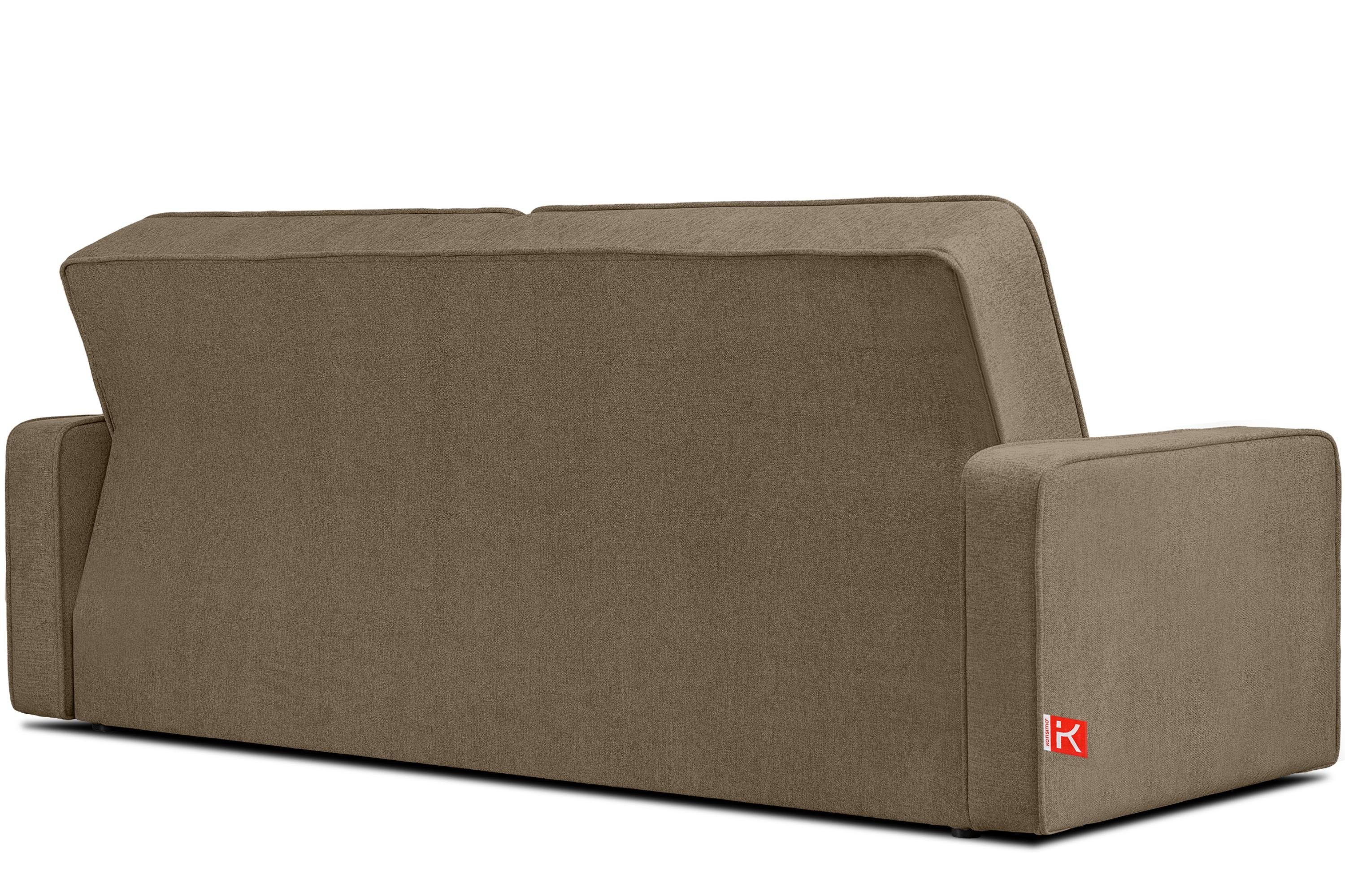 mit Liegefläche: Konsimo Schlaffunktion Personen, 3 mit ORIO Wellenunterfederung, Sofa 219x90cm, Schlafsofa