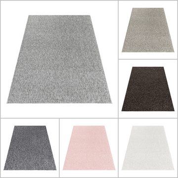 Teppich Unicolor - Einfarbig, Teppium, Rechteckig, Höhe: 7 mm, Kurzflor Schlingen Teppich Wohnzimmer Einfarbig Modern