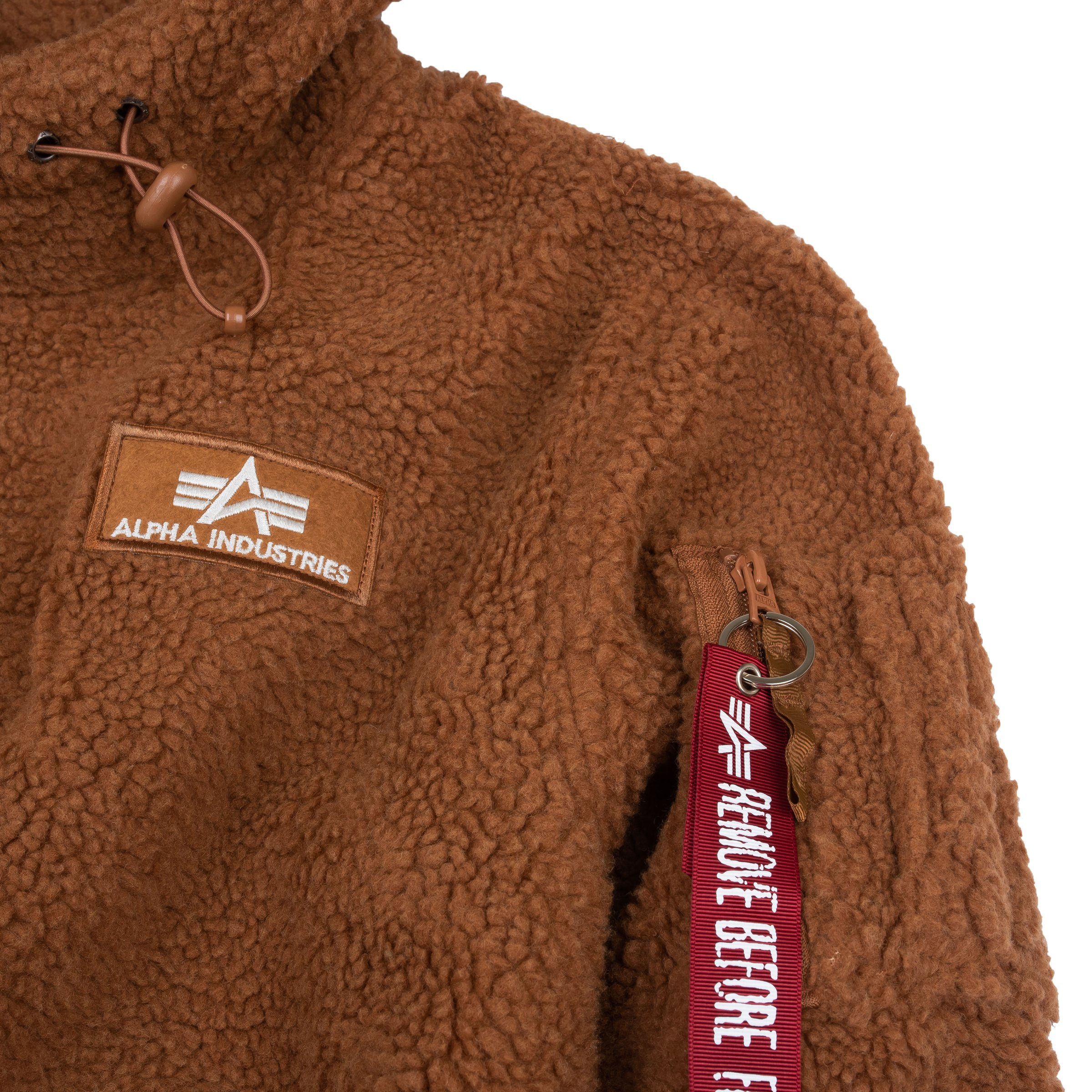 Alpha Herren Teddy Alpha Hoodie camel Industries Industries Kapuzenpullover