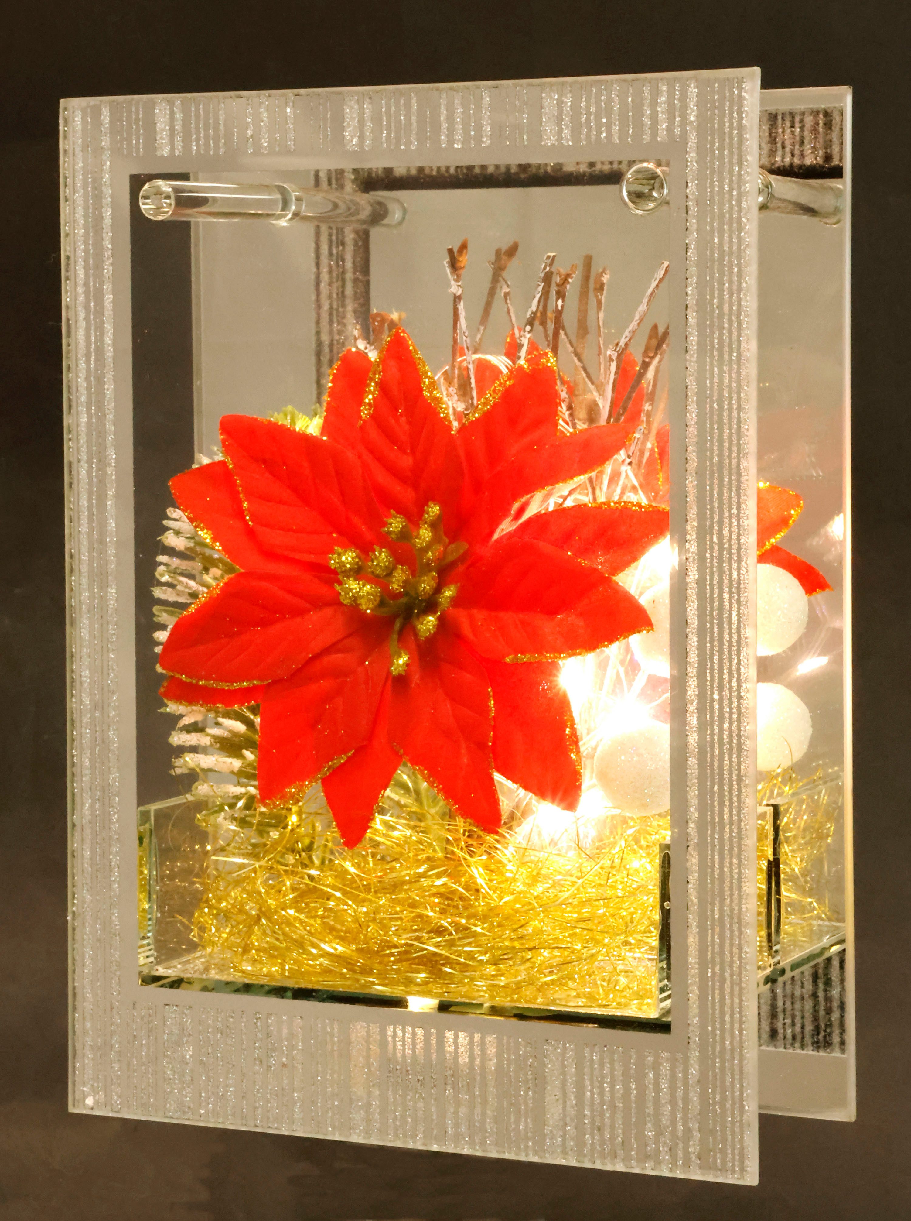 I.GE.A. LED-Dekofigur Dekoobjekt aus Glas mit LED Licht (1 St), Mit Weihnac günstig online kaufen