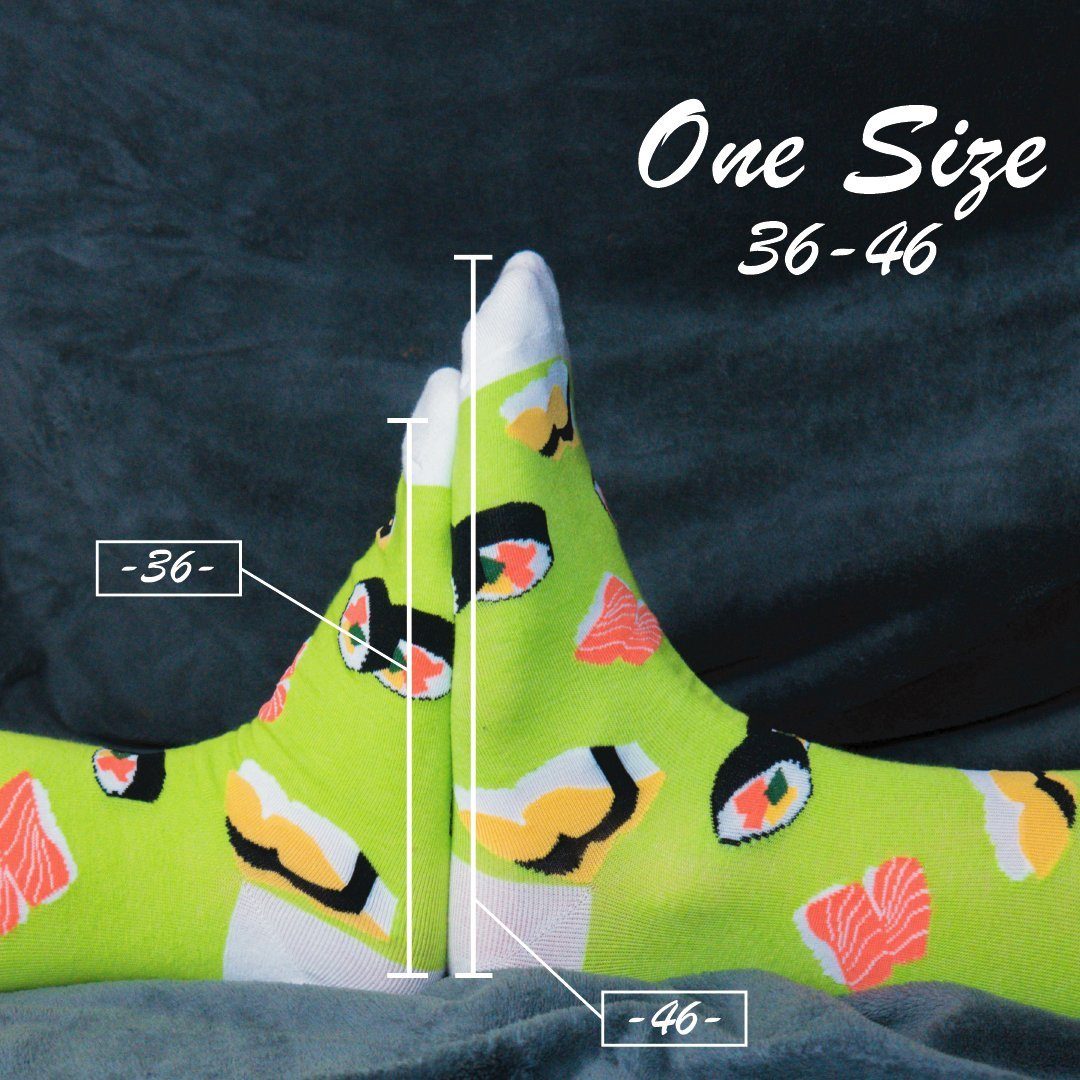 TwoSocks Freizeitsocken Sushi Socken lustige Socken Herren & Damen, Einheitsgröße (1-Paar)