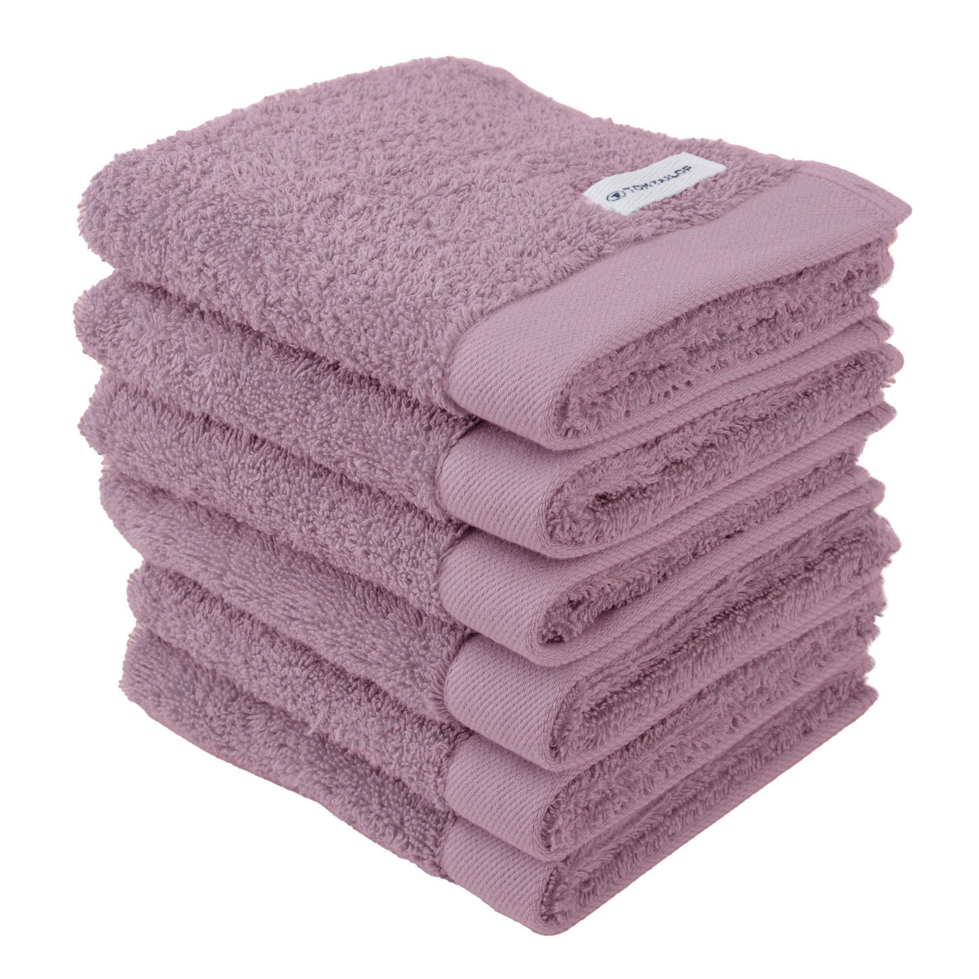 TOM TAILOR Gästehandtücher Unisex Gästetuch 6er Pack Baumwolle, Frottier (6er Pack, 6-St)