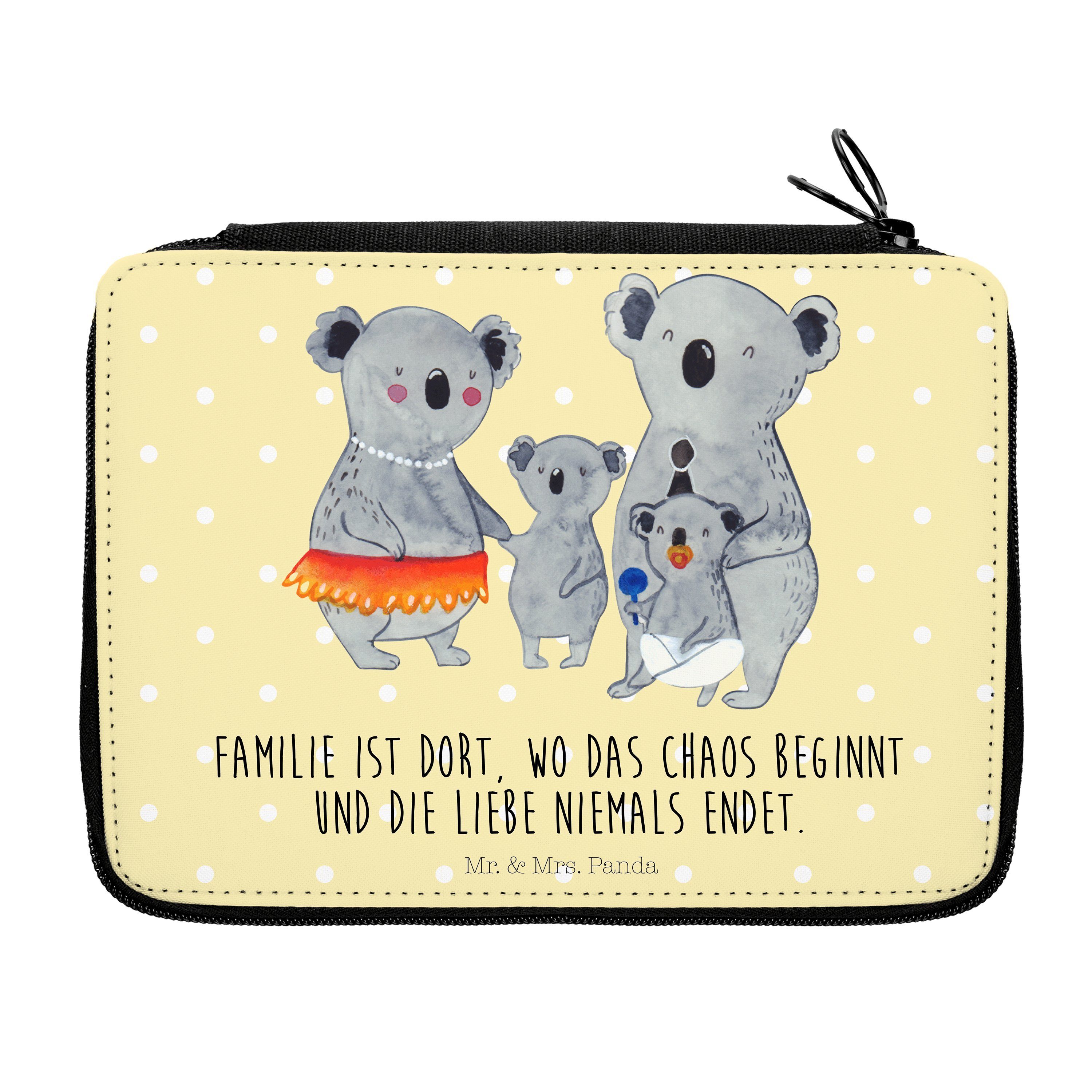 Mr. & Mrs. Panda Federmäppchen - - Vat, Papa, Mama, Gelb Geschwister, (1-tlg) Geschenk, Koala Pastell Familie