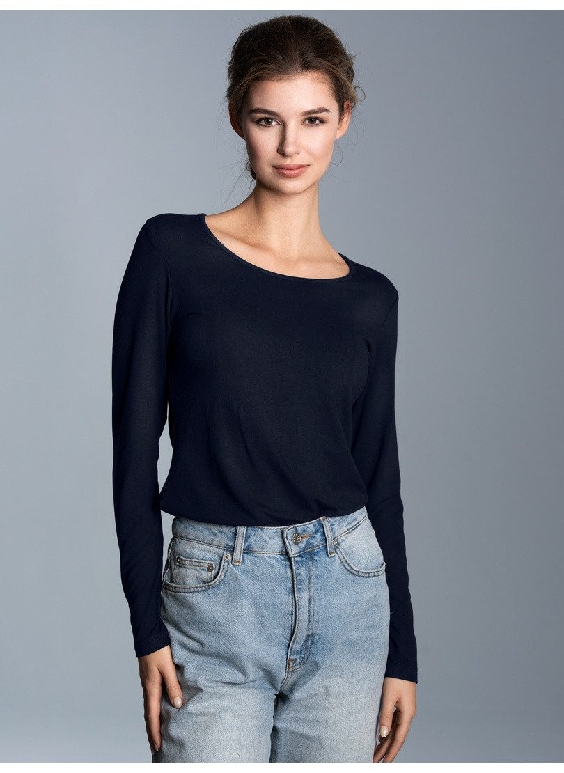 Trigema Longsleeve TRIGEMA Shirt aus Viskose Langarm (1-tlg)