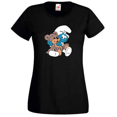 Youth Designz T-Shirt »Baby Schlumpf Damen Shirt« mit lustigem Frontprint