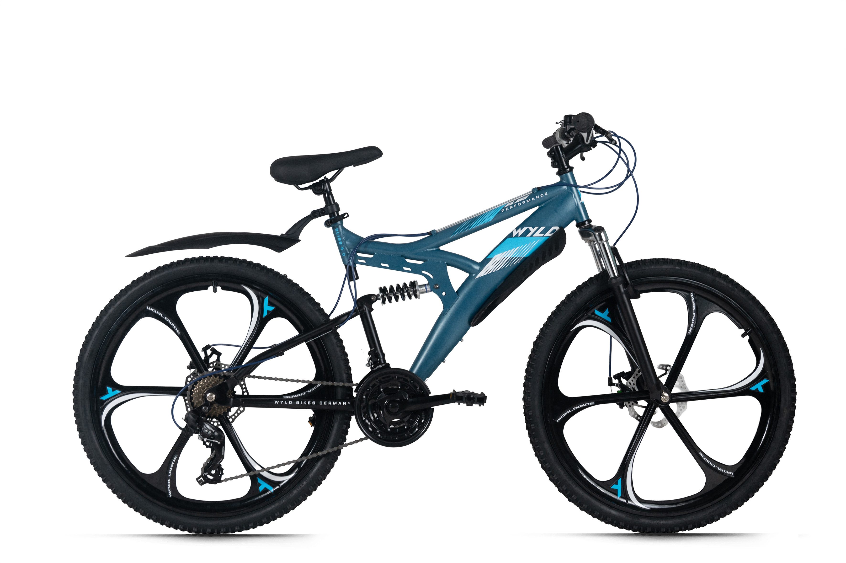 WYLD Mountainbike, 21 Gang Shimano Tourney Schaltwerk, Kettenschaltung