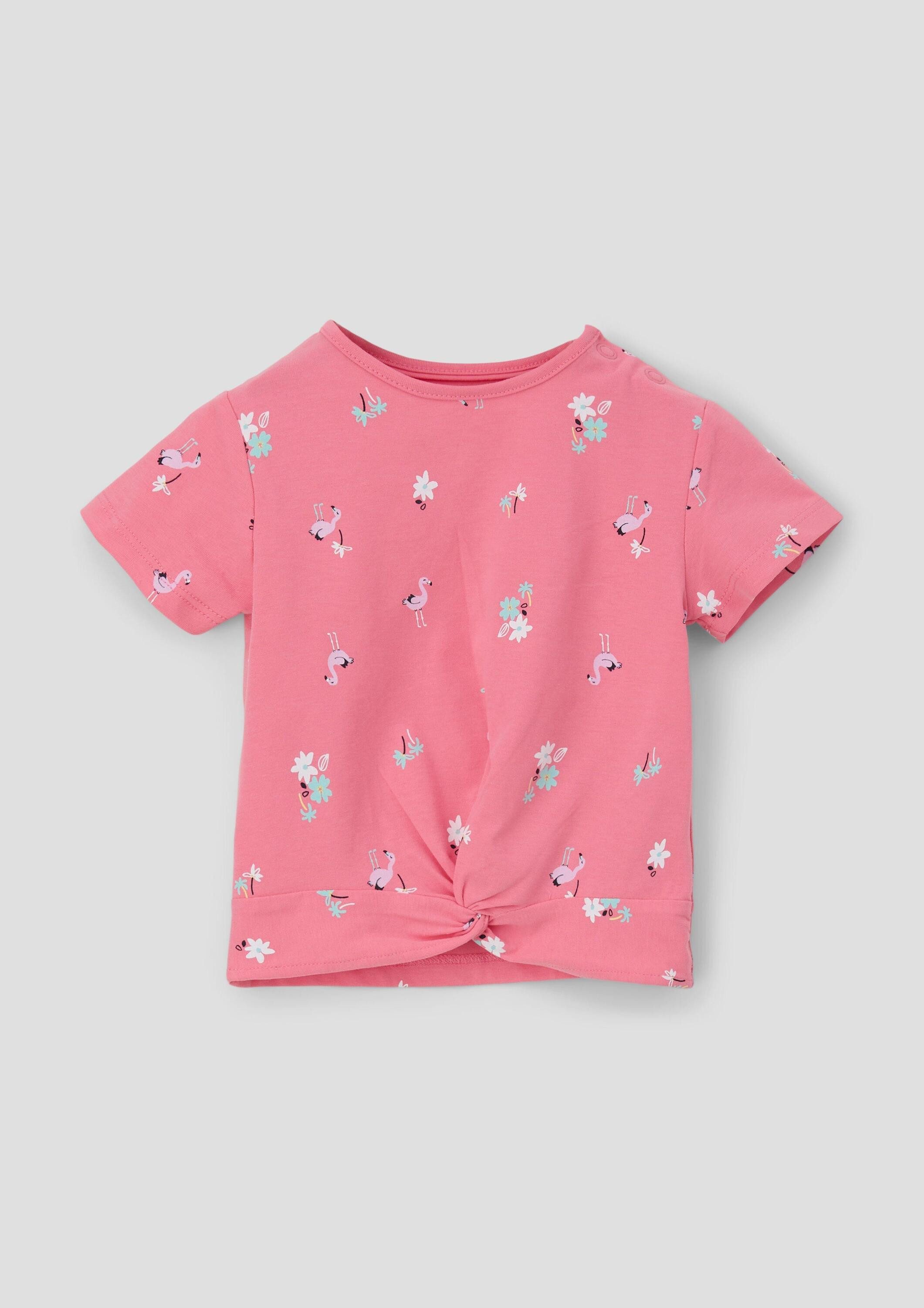 s.Oliver Kurzarmshirt T-Shirt T-Shirt mit Knoten-Detail