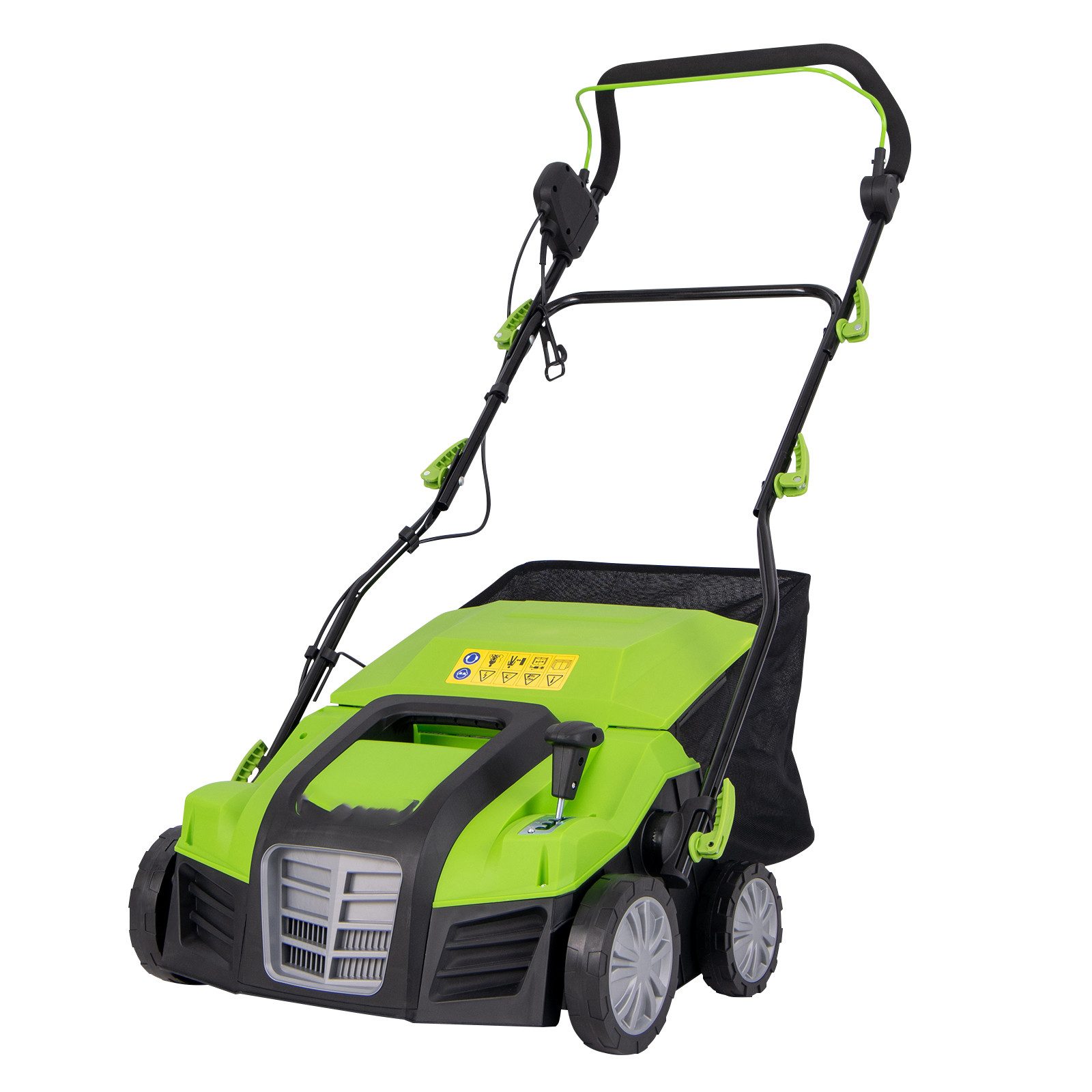 KOMFOTTEU Elektro-Vertikutierer / Lüfter, 40 cm Arbeitsbreite, 5 Stufen Arbeitstiefe, 55 L Fangkorb