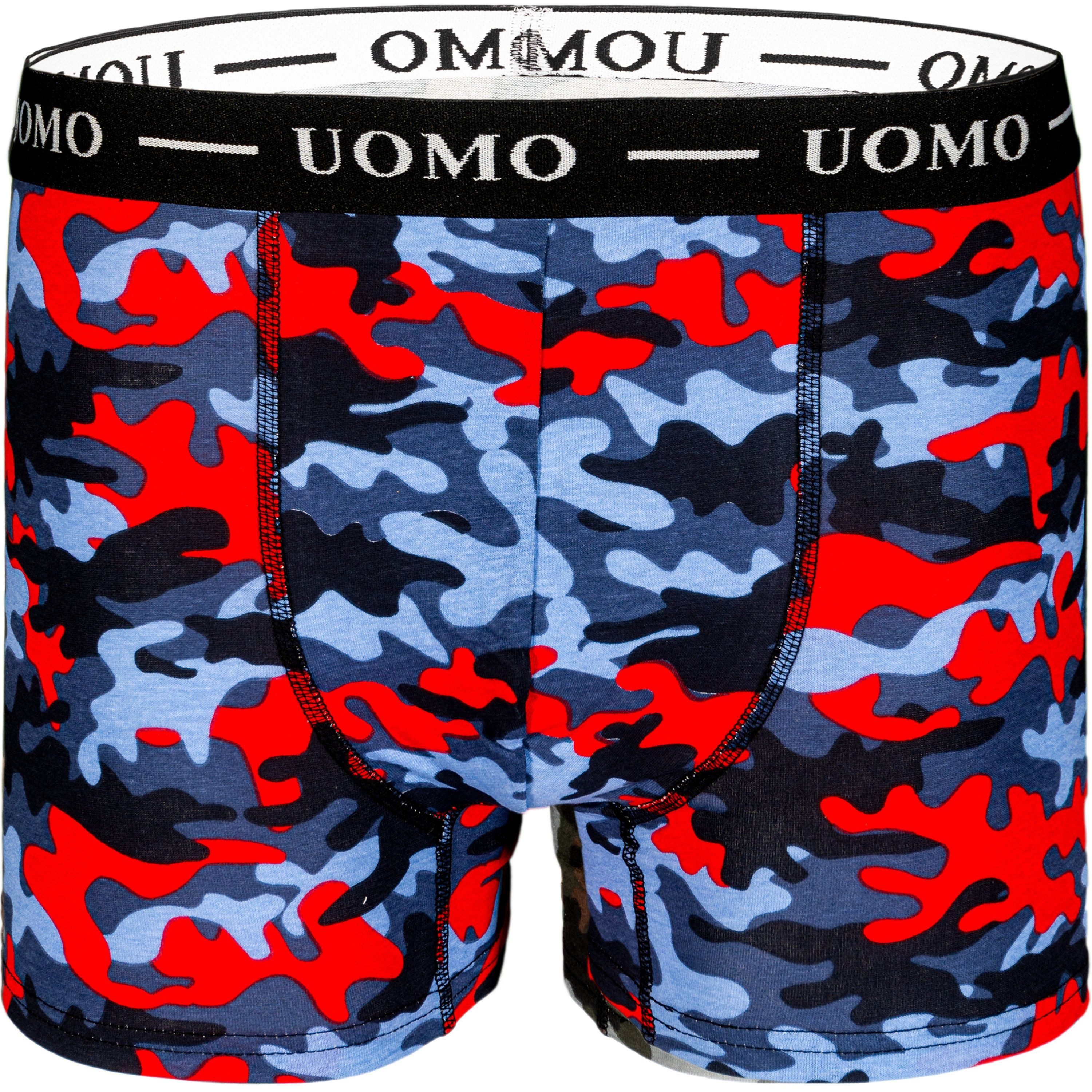 TEXEMP Boxershorts 6er Pack Boxershorts Retroshorts Baumwolle Unterwäsche Unterhosen Tarn (Packung, 6-St) Uomo