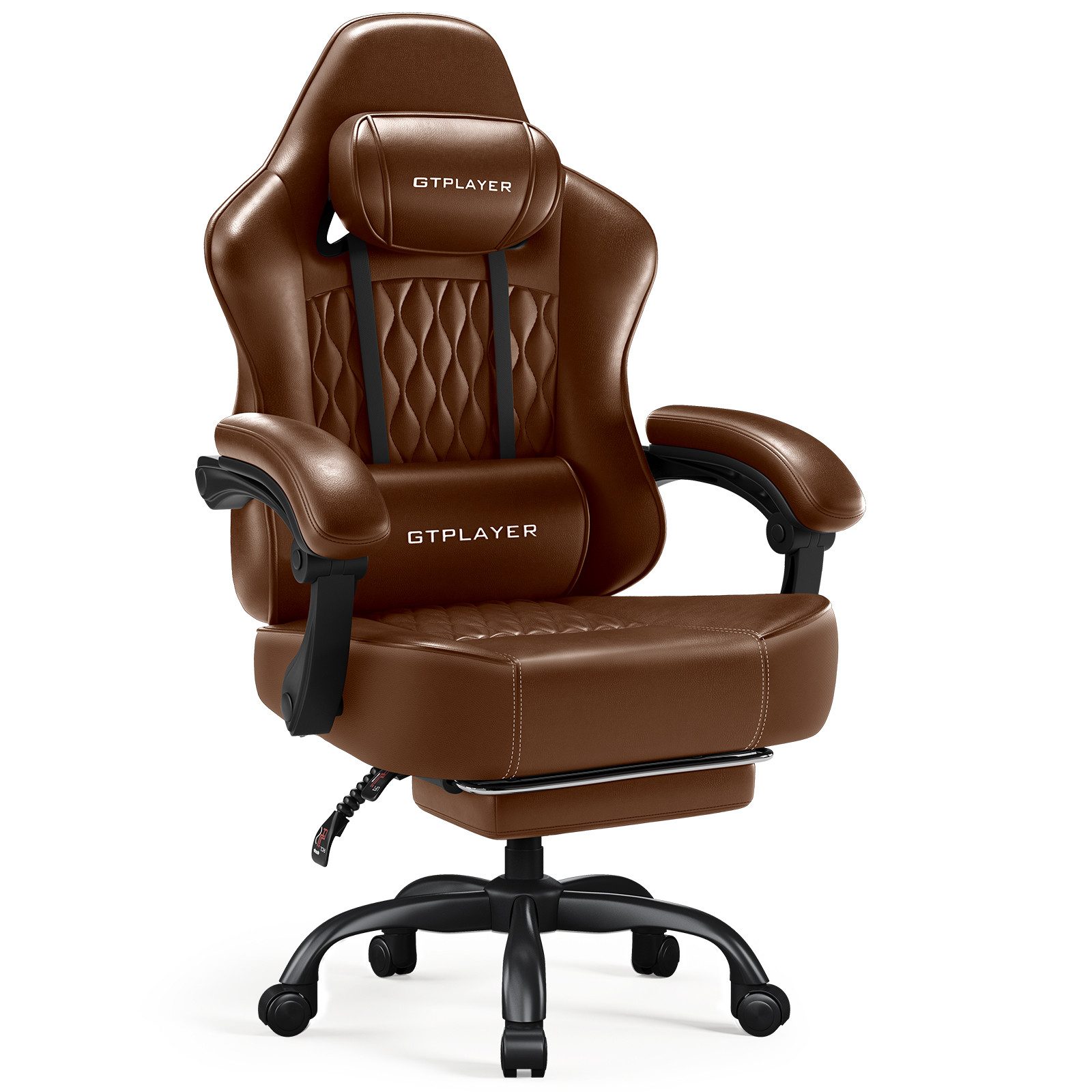 GTPLAYER Gaming-Stuhl Bürostuhl, Ergonomischer Pc Stuhl, Höhenverstellbarer Drehstuhl, mit Synchronmechanik und extradicker Sitzfläche