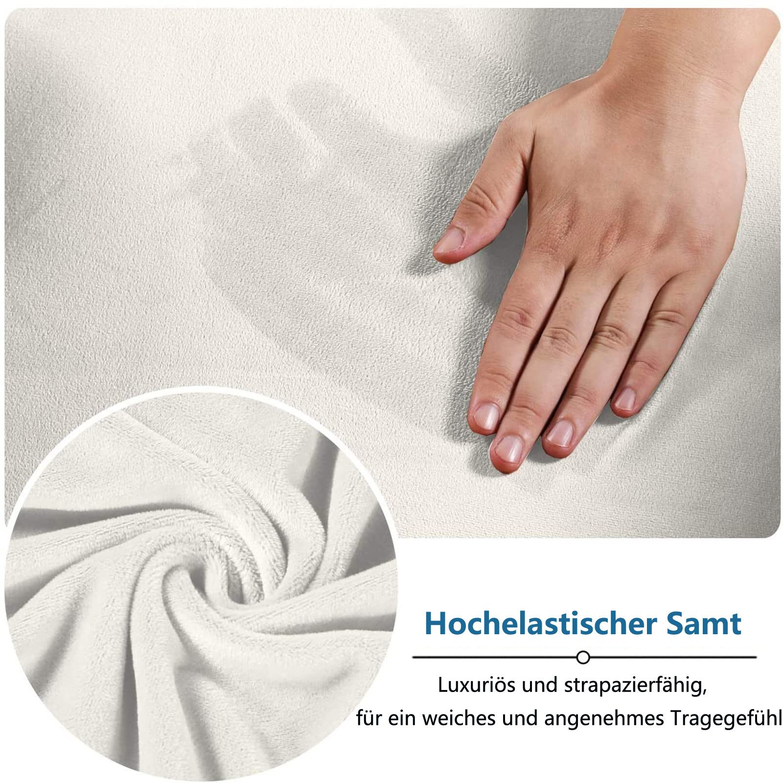 Agger Bürostuhlhusse Elastischer Bürostuhl-Bezug aus Samtplüsch – Ergonomischer, katzensicherer Schutz für Bürostühle – Bild 3 von 5