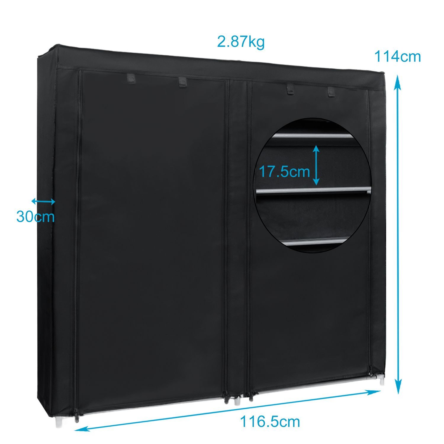 Intirilife Stoffschrank (1-St) Faltschrank 116,5 x günstig online kaufen