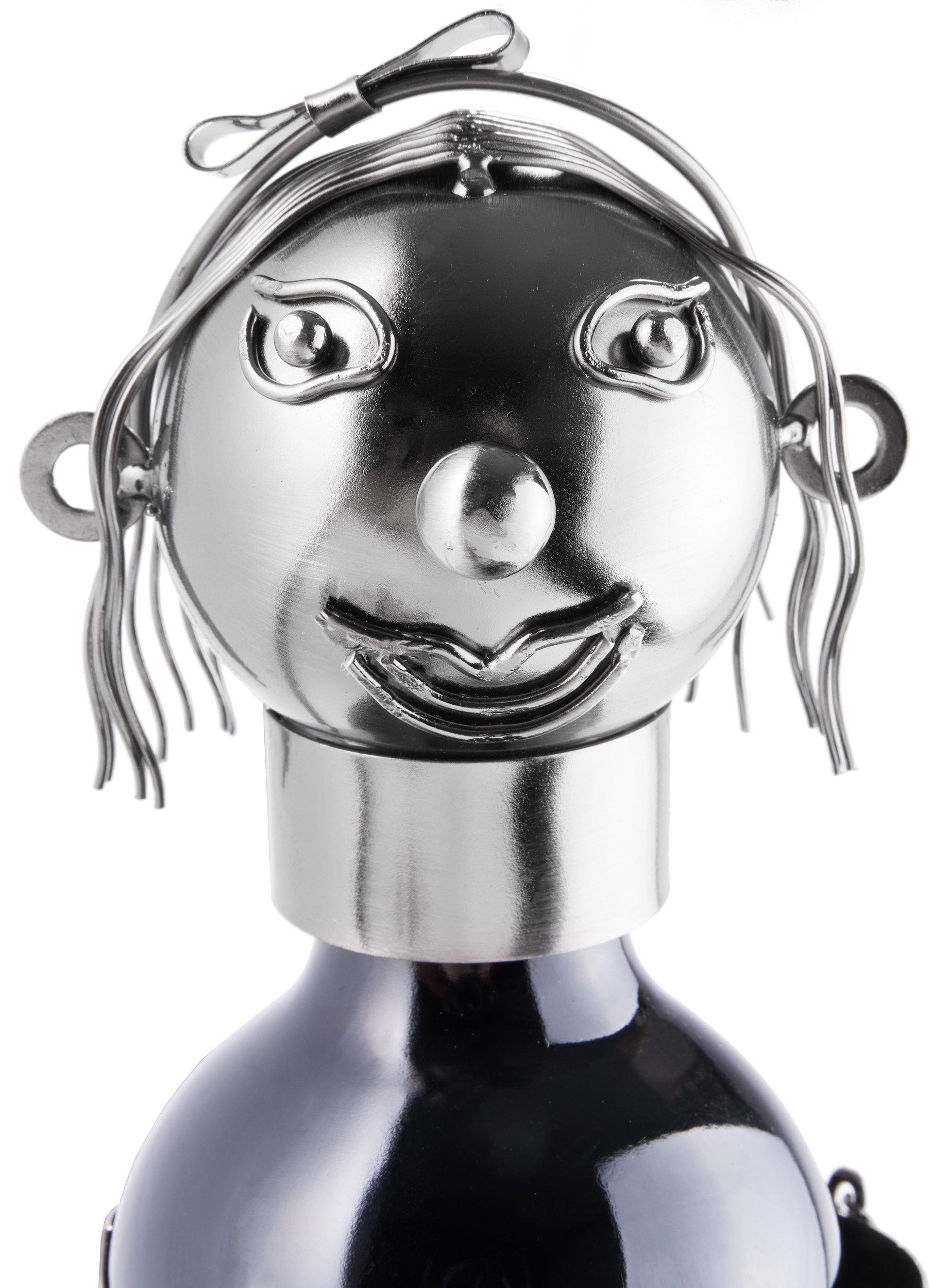 BRUBAKER Weinflaschenhalter Gärtnerin Flaschenhalter, (inklusive Grußkarte), Metall Skulptur, Wein Geschenk Garten Weinhalter – Bild 3 von 5