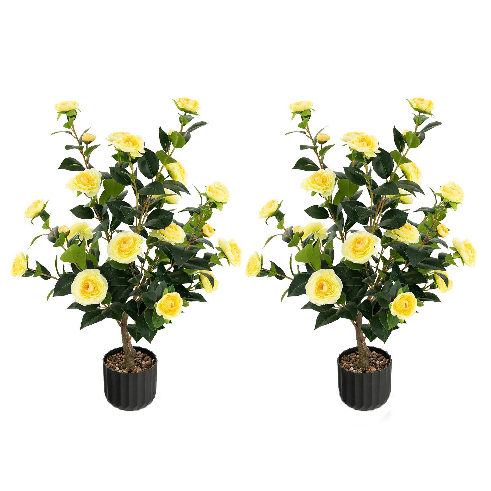 Kunstbaum Kamelie, COSTWAY, Höhe 95 cm, günstig online kaufen