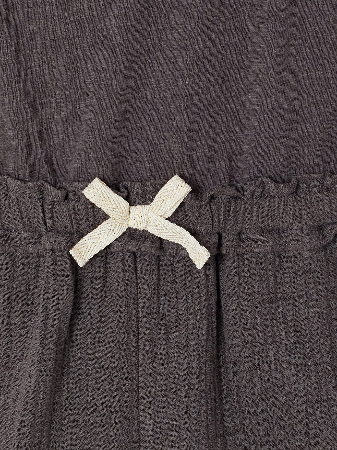 vertbaudet Jumpsuit Kurzer Mädchen Jumpsuit aus Materialmix – Bild 4 von 5