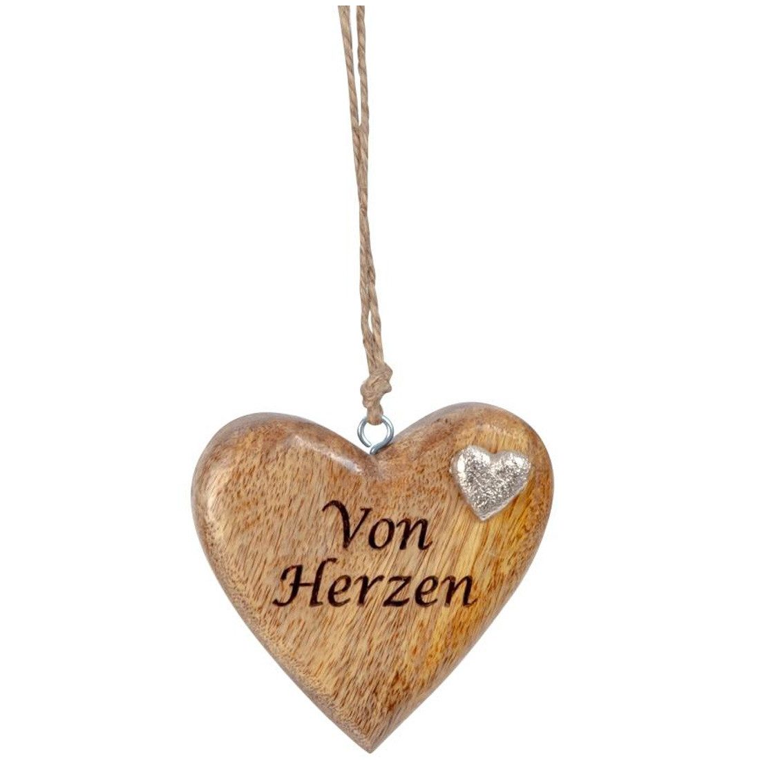 XiRRiX Dekohänger Dekoherz aus Holz - Holz Herz zum Aufhängen - mit schönem Spruch (Holz Herz zum aufhängen, kleines Geschenk Geburtstag, Muttertag), mit liebevollen Sprüchen