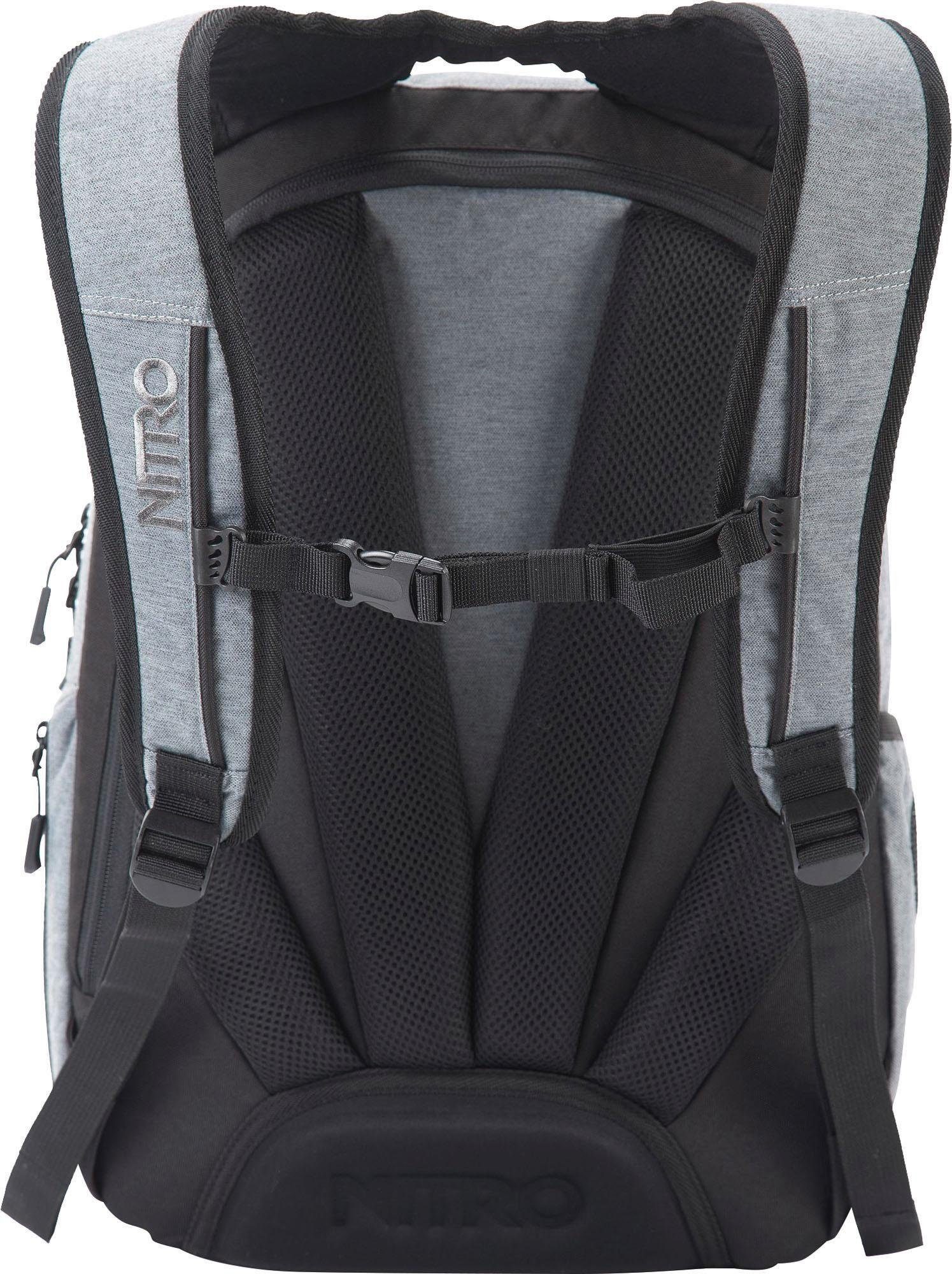 NITRO Schulrucksack Chase, Alltagsrucksack, Rucksack Reise und für Schule, Arbeit Freizeit, black noise