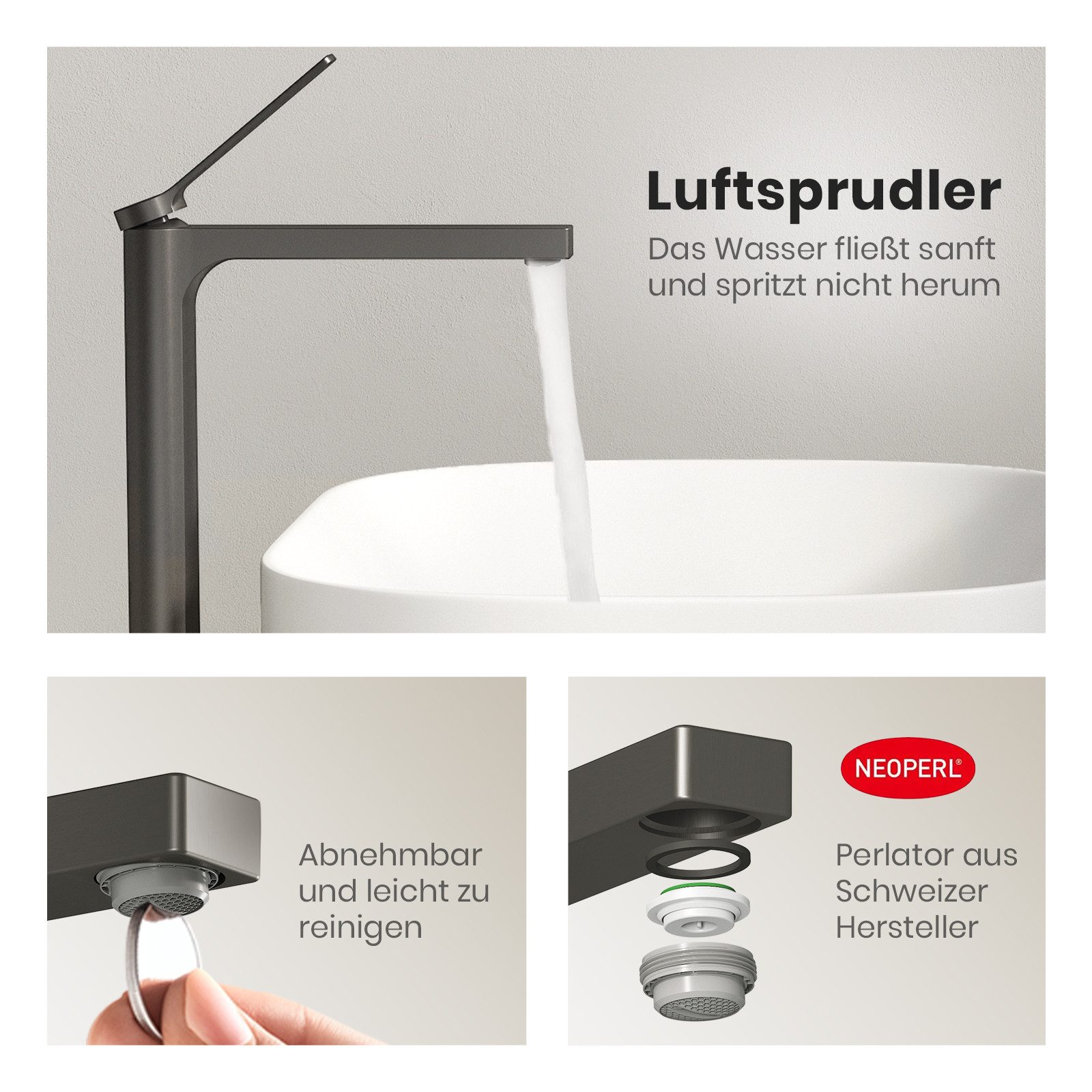 EMKE Waschtischarmatur Bad Wasserhahn aus Kupfer günstig online kaufen