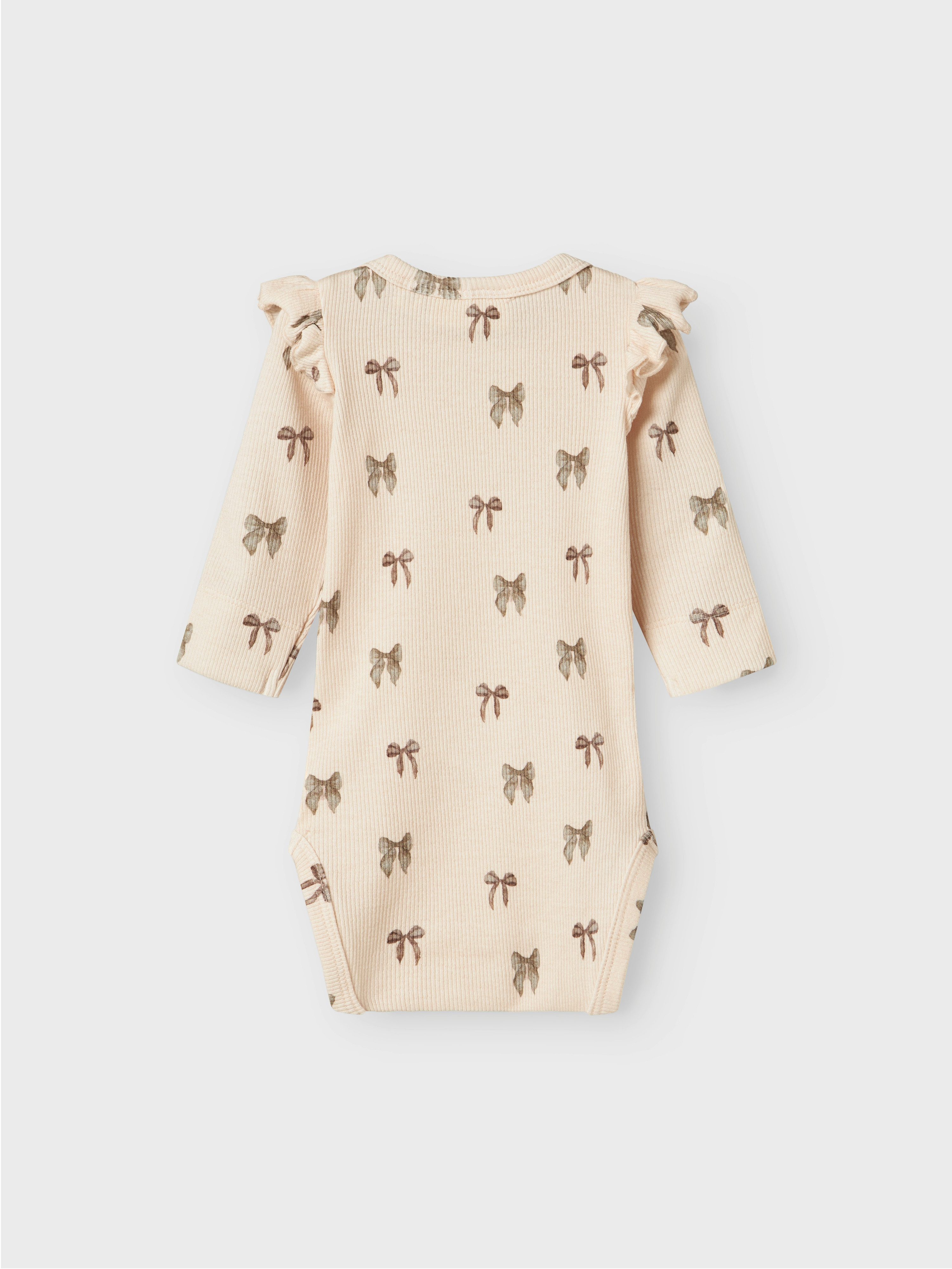 Lil' Atelier Langarmbody NBFGAVO EKO LS SLIM BODY LIL NOOS mit Rüschen, weiche Jerseyqualität