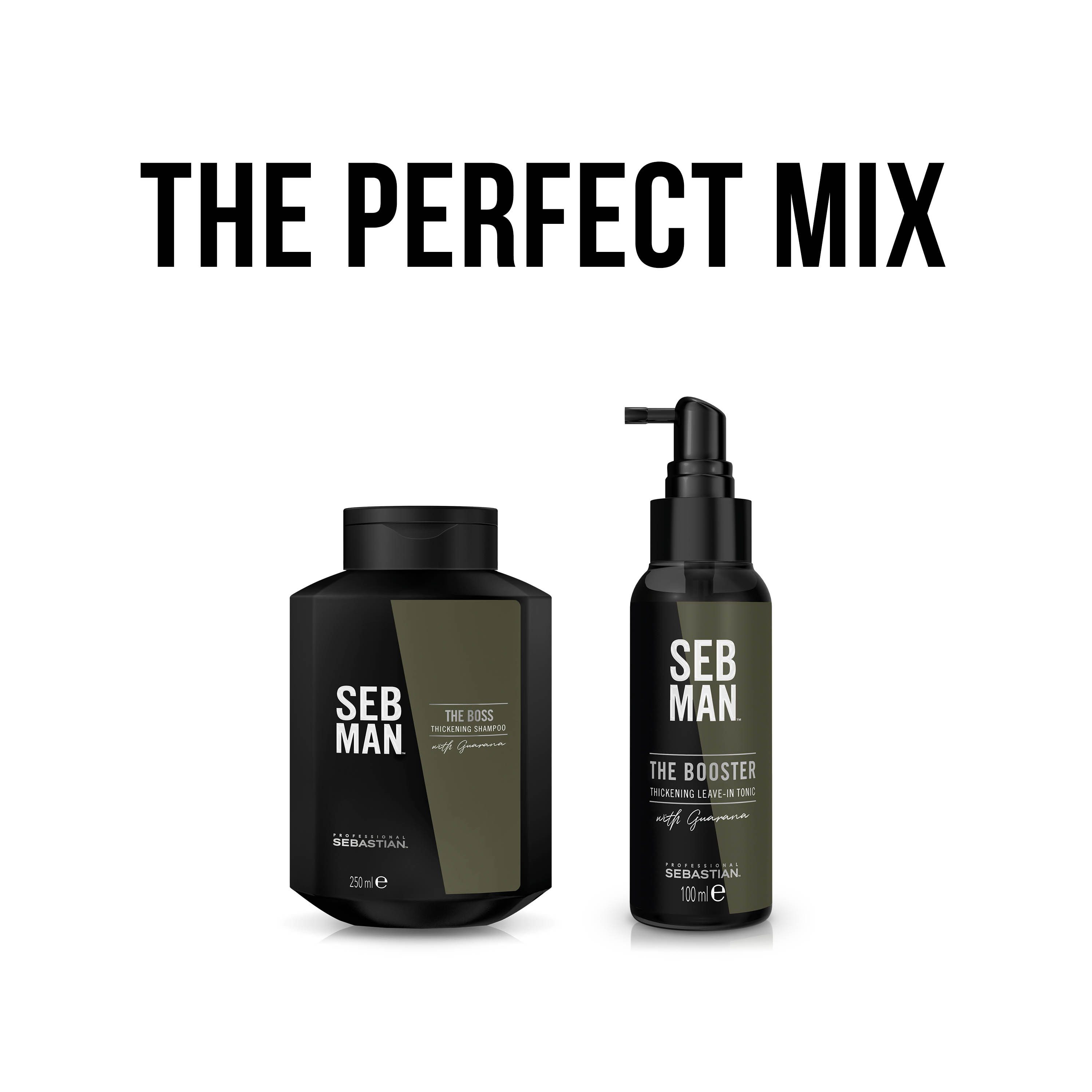 Seb Man Haarshampoo SEB MAN THE BOSS THICKENING SHAMPOO, für feines Haar, verleiht Volumen, frischer Duft