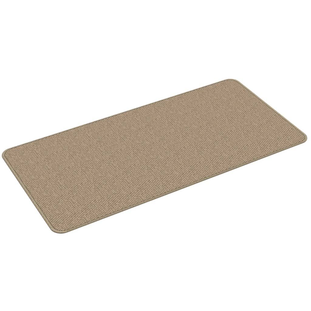 furnicato Läufer Teppichläufer Sand 50 x 100 cm, Polypropylen, Sisal-Look, Maschinenwaschbare Bodenmatte mit rutschfester Oberfläche für Flure