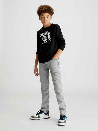 Calvin Klein Jeans Rundhalspullover INST. GRID GRAPHIC SWEATER für Kinder bis 16 Jahre