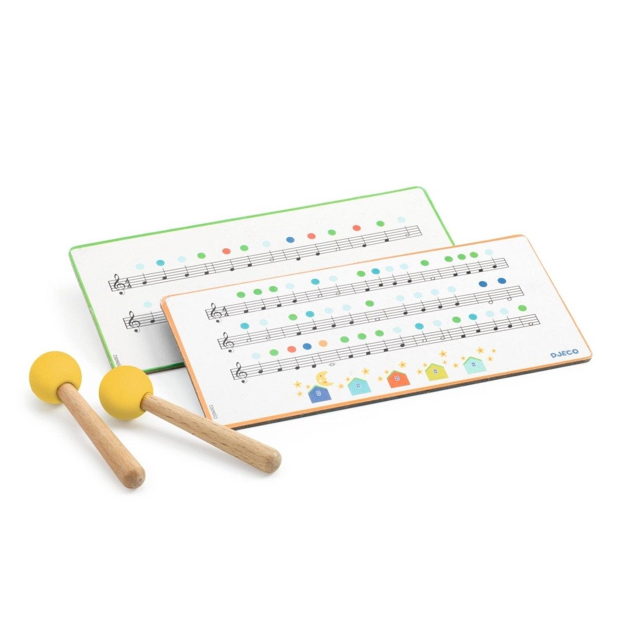 DJECO Trommel Zungentrommel Kinder 8 Töne Animambo Djeco Musikinstrument ab 5