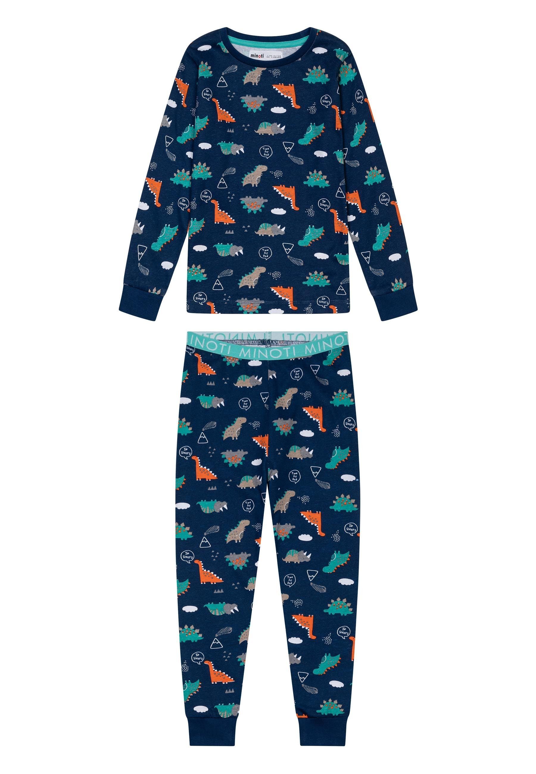 MINOTI (1y-8y) Schlafanzug-Set Dunkelblau Print Schlafanzug mit
