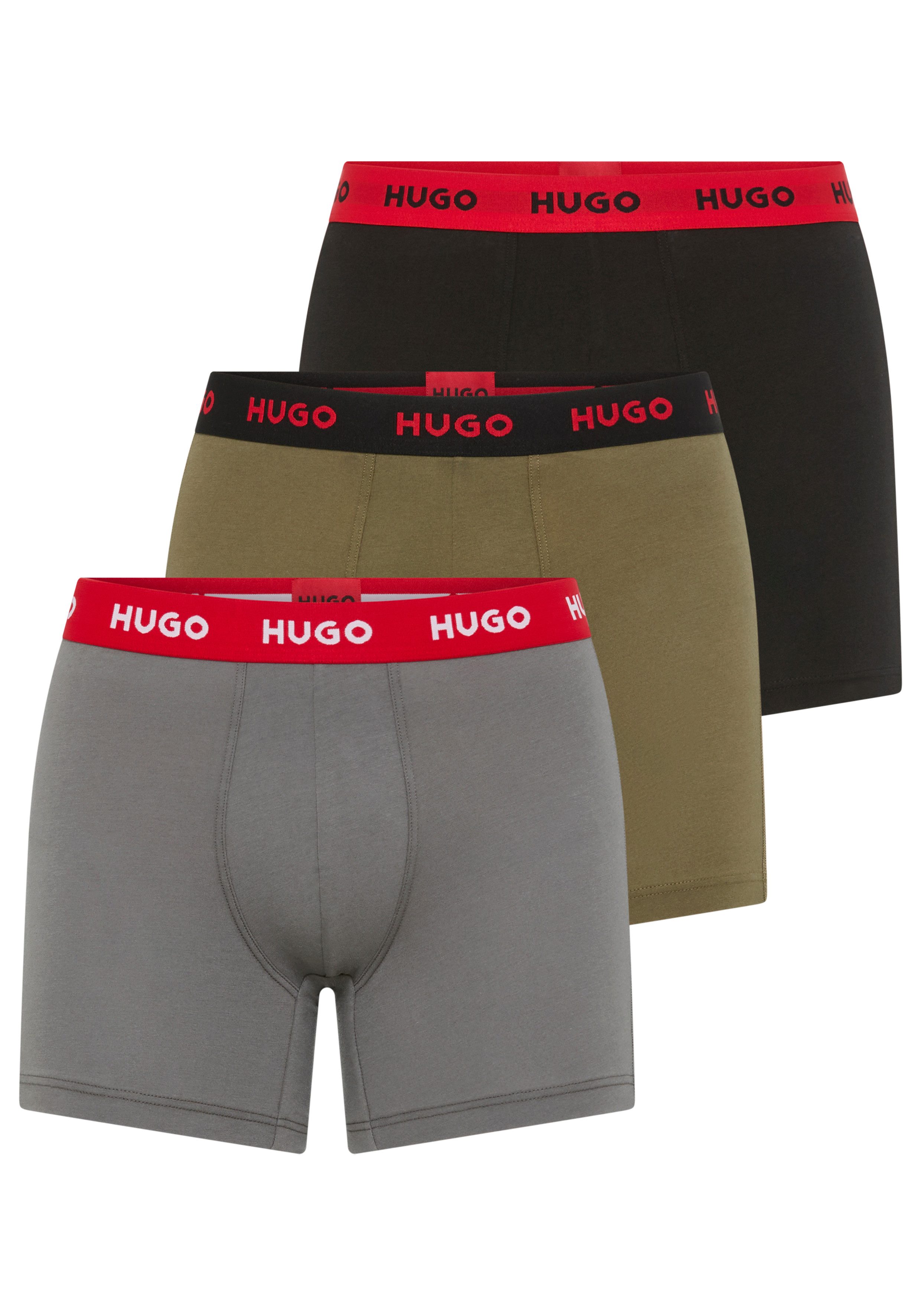 HUGO Boxer BOXERBR TRIPLE (Packung, 3-St., 3er) mit elastischem Bund günstig online kaufen