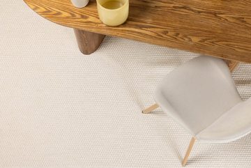 Teppich VILMA - moderner Teppich aus Wolle 160x230 cm, BOURGH, eckig, Höhe: 10 mm, Off White mit schöner Musterung
