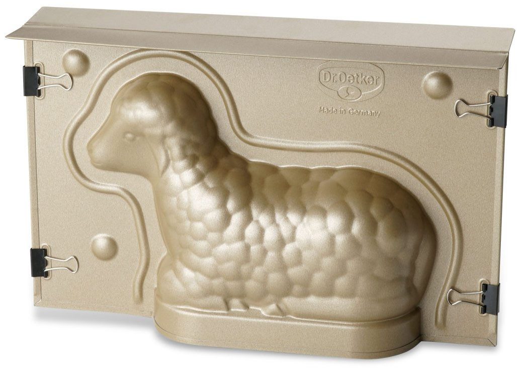 Dr. Oetker Backform Lämmchen, Vollbackform Lämmchen klein, 3D Osterbackform, 6 x 23,5 x 15 cm