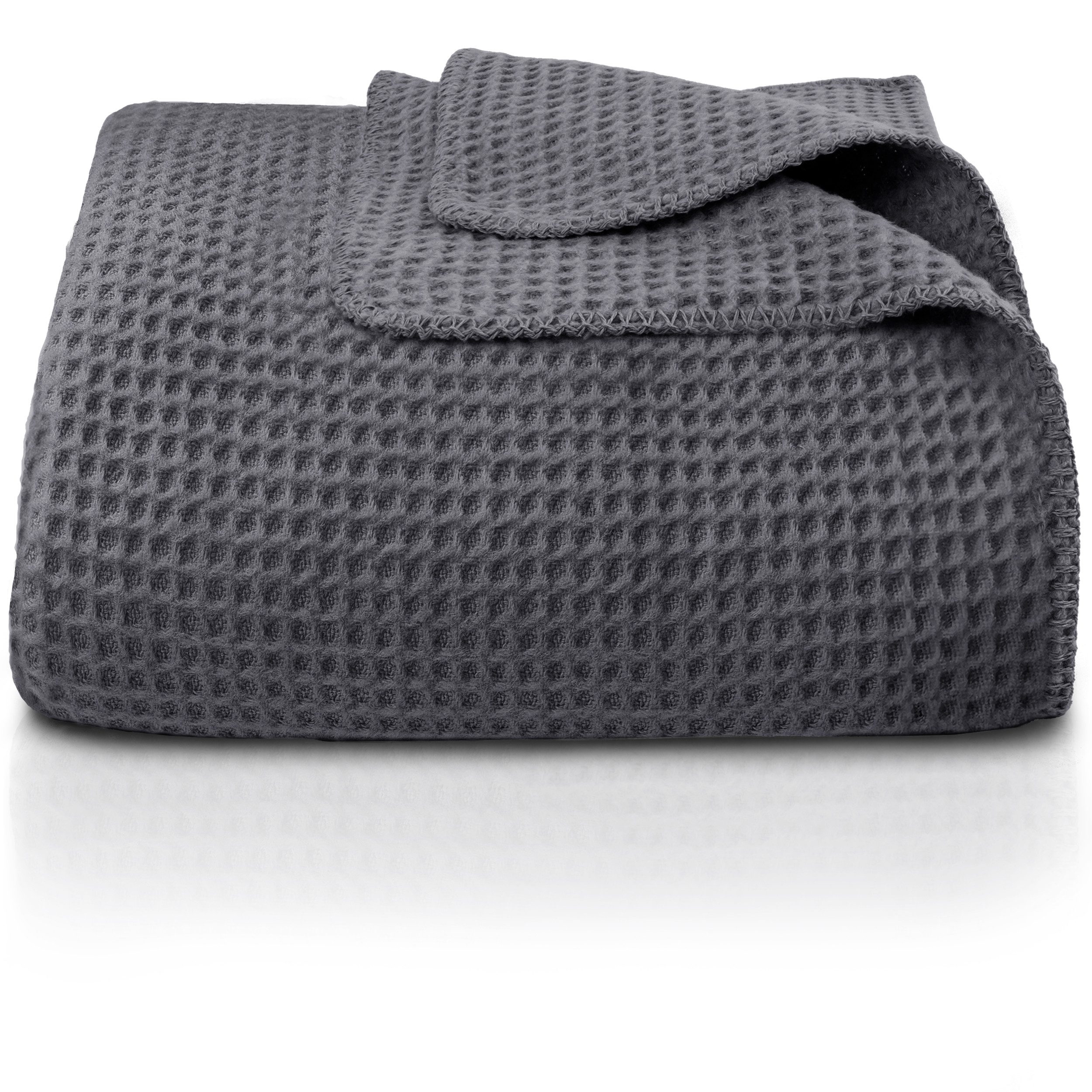 Wohndecke Waffelpique aus Baumwolle – Kuscheldecke Baumwolldecke Sofa Überw günstig online kaufen