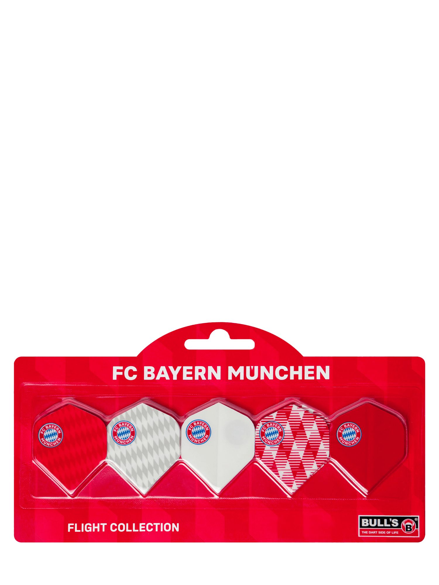 BULL'S Dart-Flights FC Bayern München I Dart Flights 15 Stück I Rot/Weiß