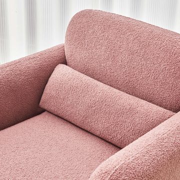 MODFU Sessel Einzelsofa Relaxsessel Polsterstuhl (mit beweglichem Lendenkissen, Lammwolle), Hochelastische Sitze