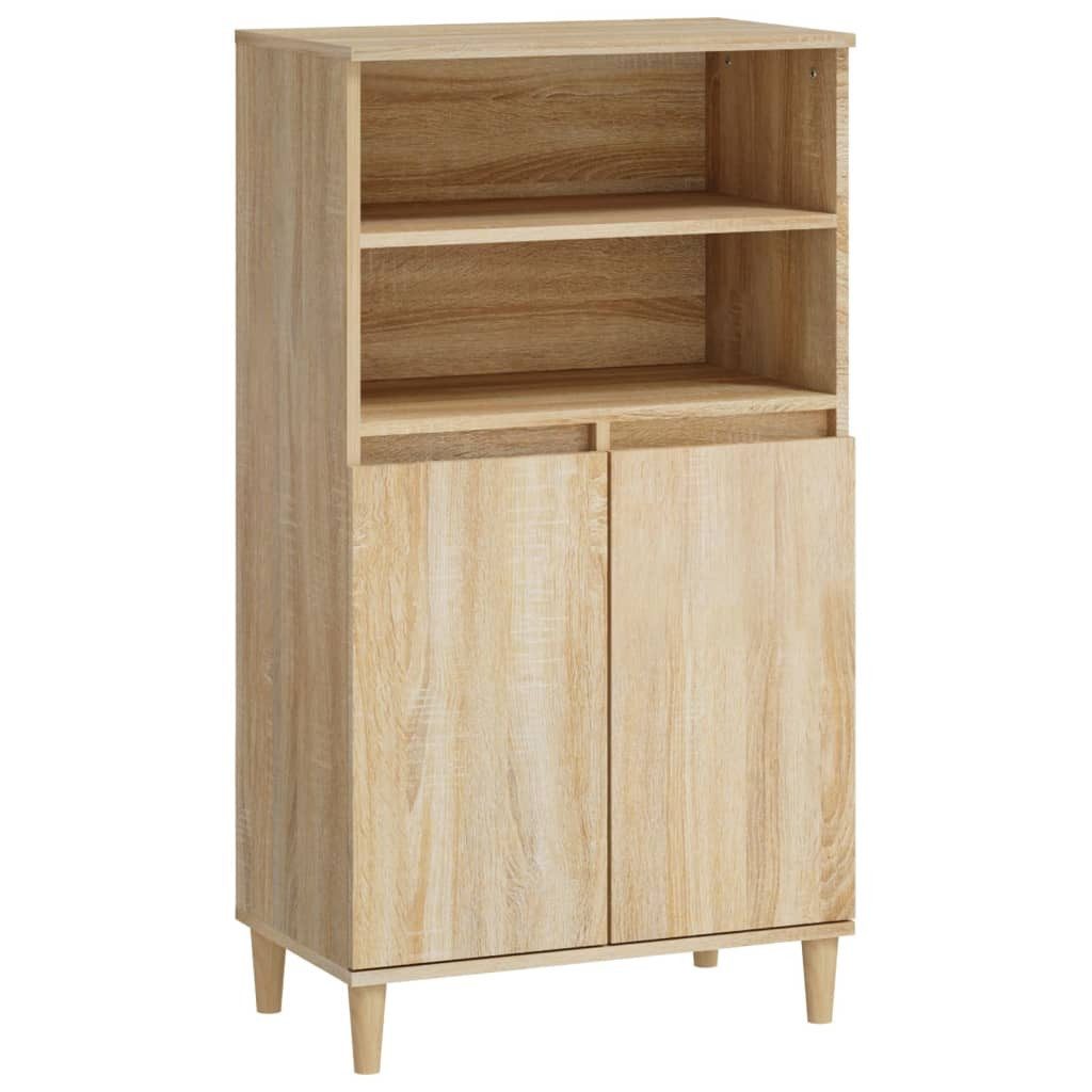 furnicato Highboard Sonoma-Eiche 60 x 36 x 110 cm aus Holzwerkstoff und (1 St)