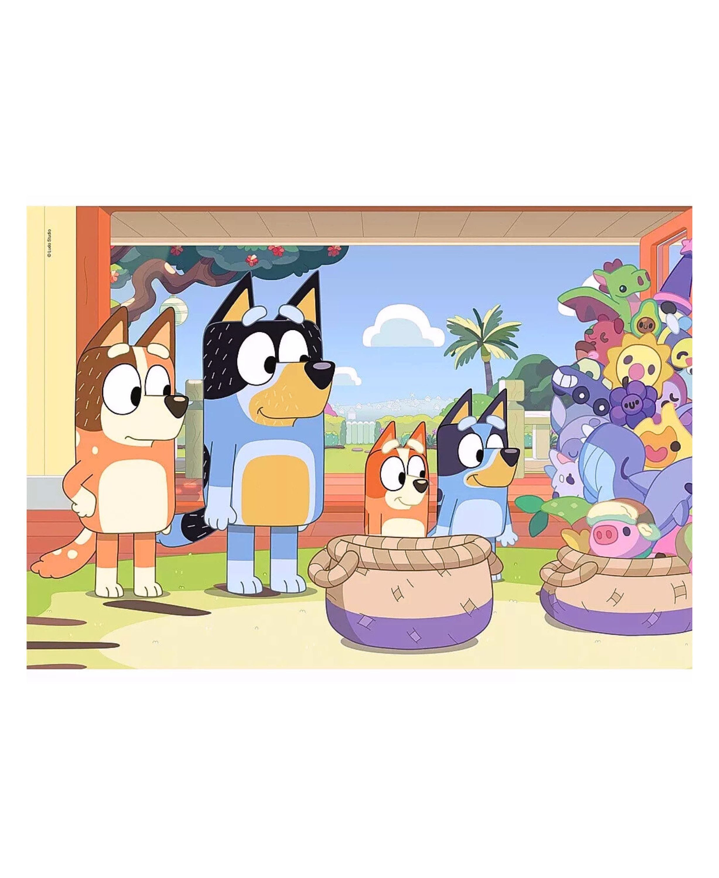 Clementoni® Puzzle Bluey & Bingo - Family Time, 20 Puzzleteile, 2x20 tlg. Kinderpuzzle ab 3 Jahre