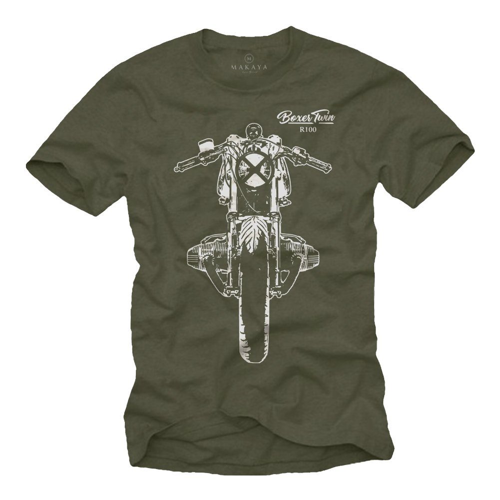 T-Shirt Herren Biker Style Vintage Bikershirt Motorradbekleidung Männer