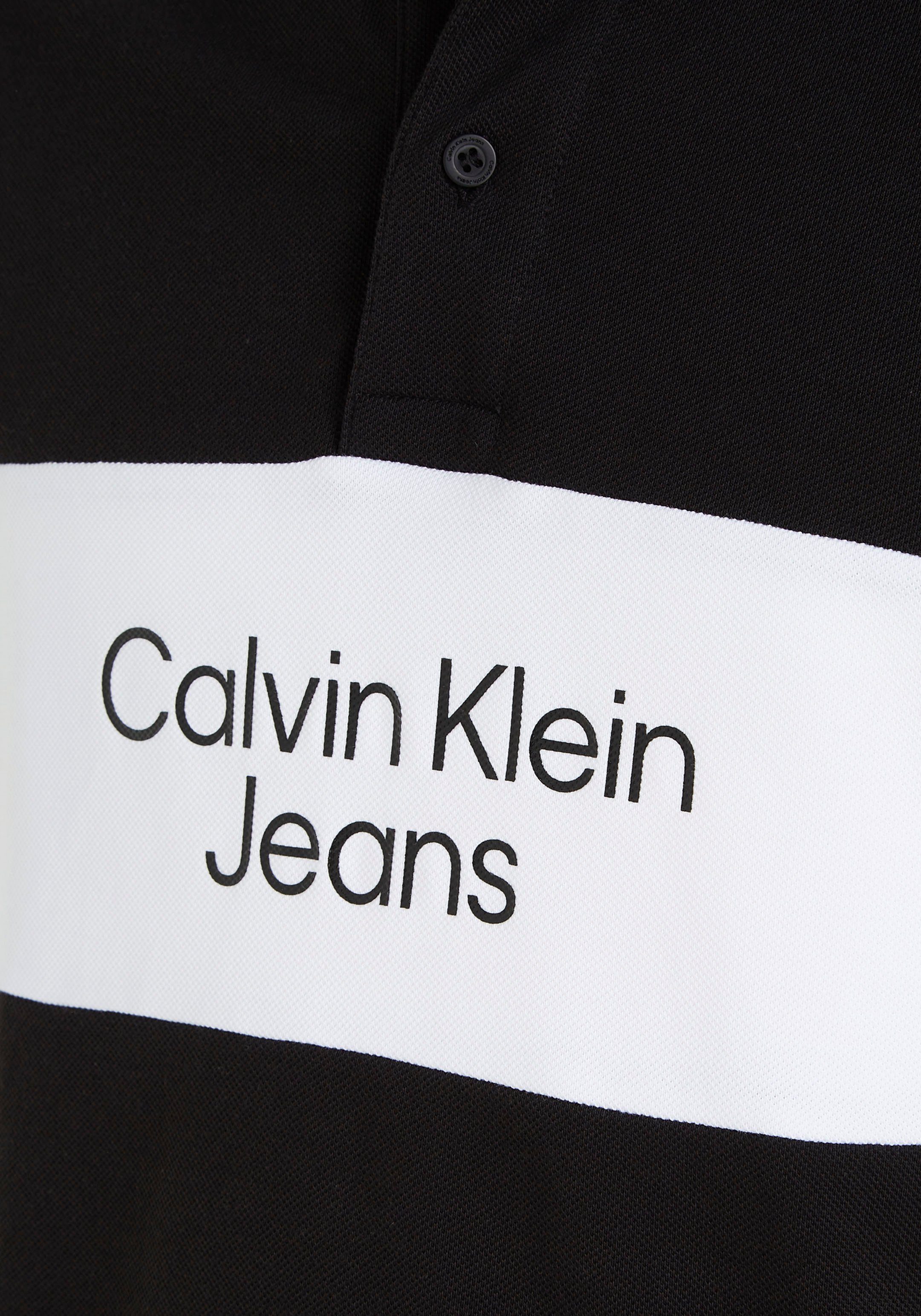 COLORBLOCK POLO Jeans der Klein Calvin Brust LOGO Colorblock Calvin auf mit Klein Logo Poloshirt