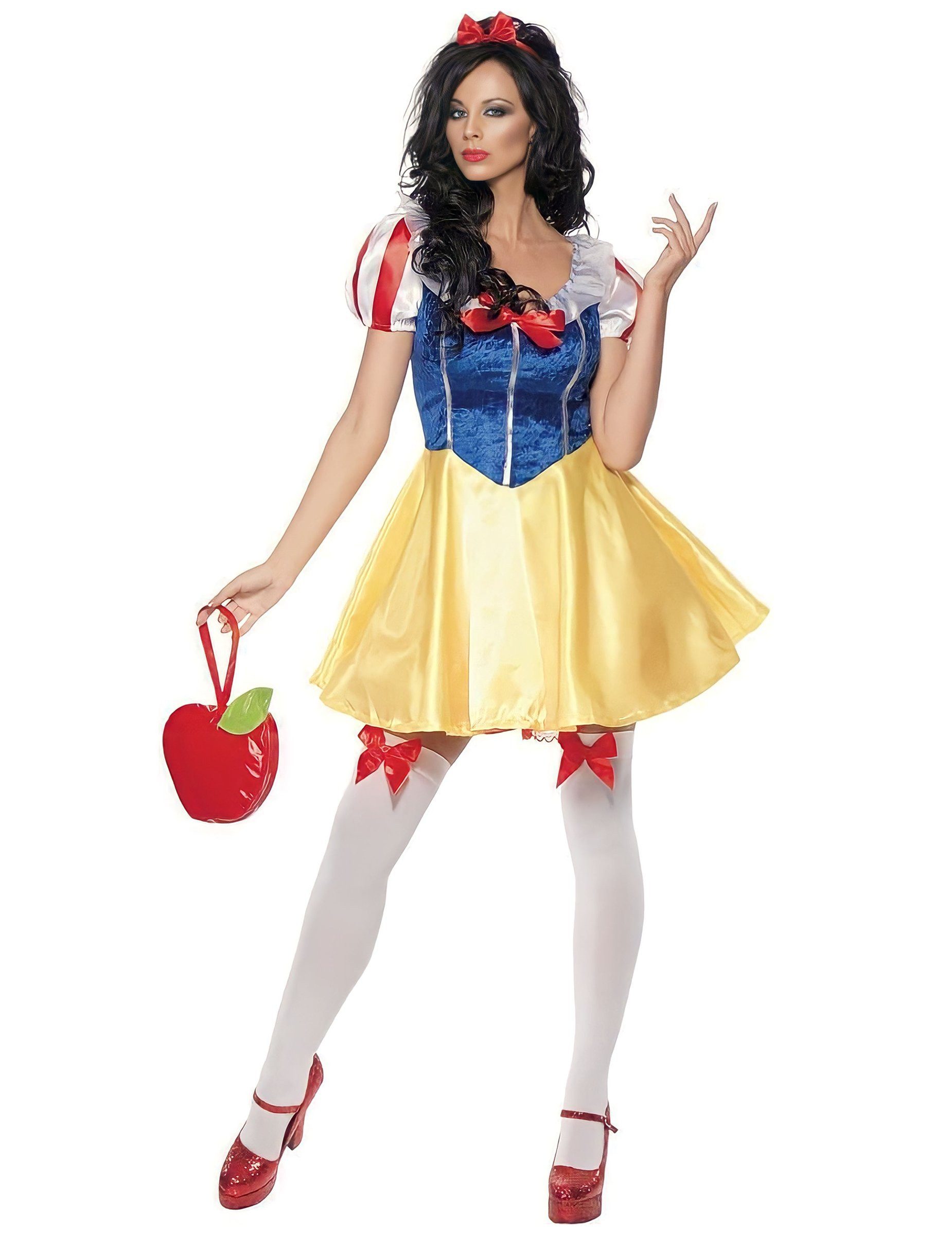 Kostüm Märchen-Prinzessin Damenkostüm blau-gelb-rot