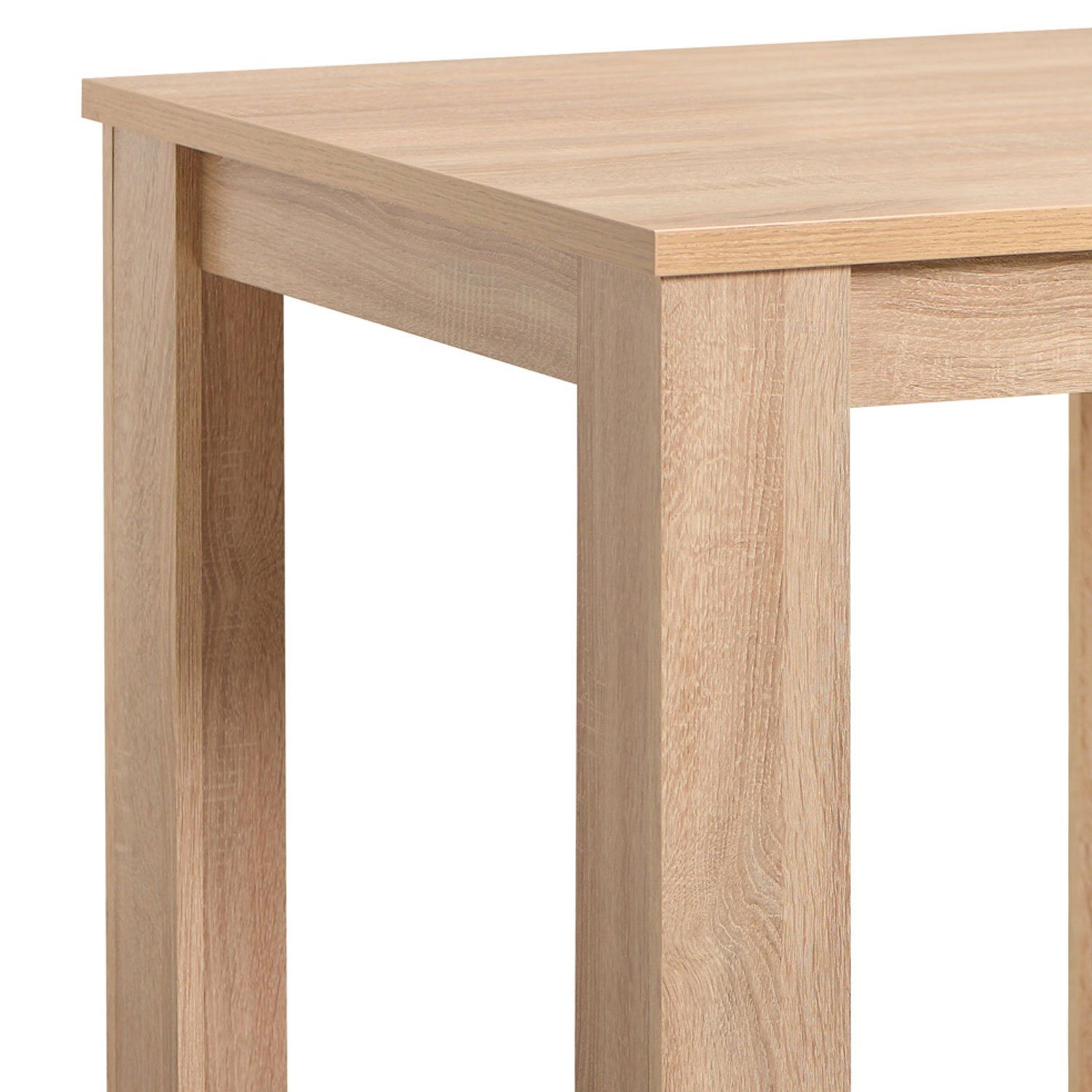 Homestyle4u Holz Stühlen (Komplett-Set, Grau, 3-tlg) Esstisch Essgruppe 80x80 Natur 2 mit Tisch