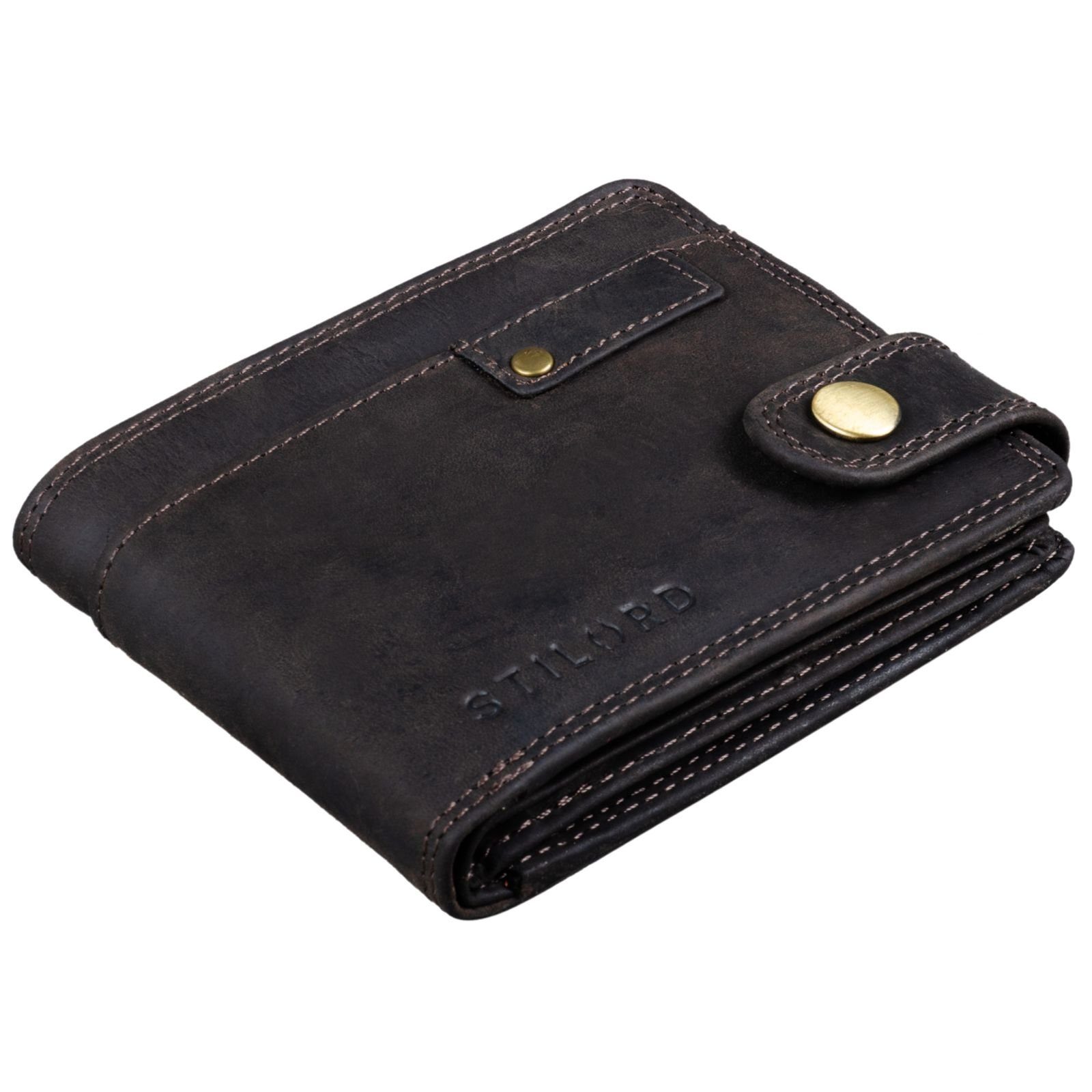 Herren braun NFC und STILORD "Finley" dunkel RFID Geldbörse - Geldbörse Leder