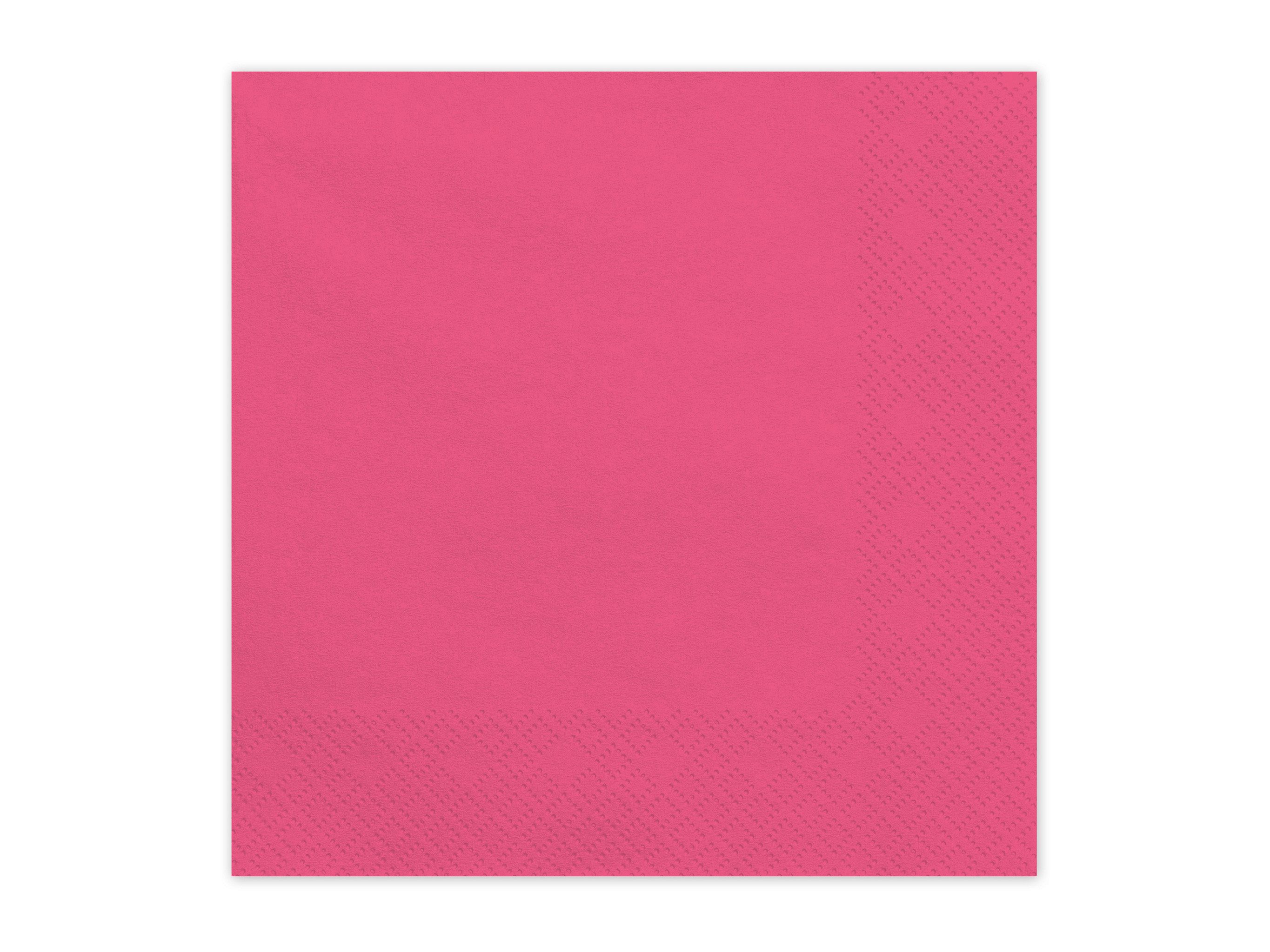 partydeco Papierserviette, Servietten Papier 33x33cm 2-lagig 20 Stück Pink
