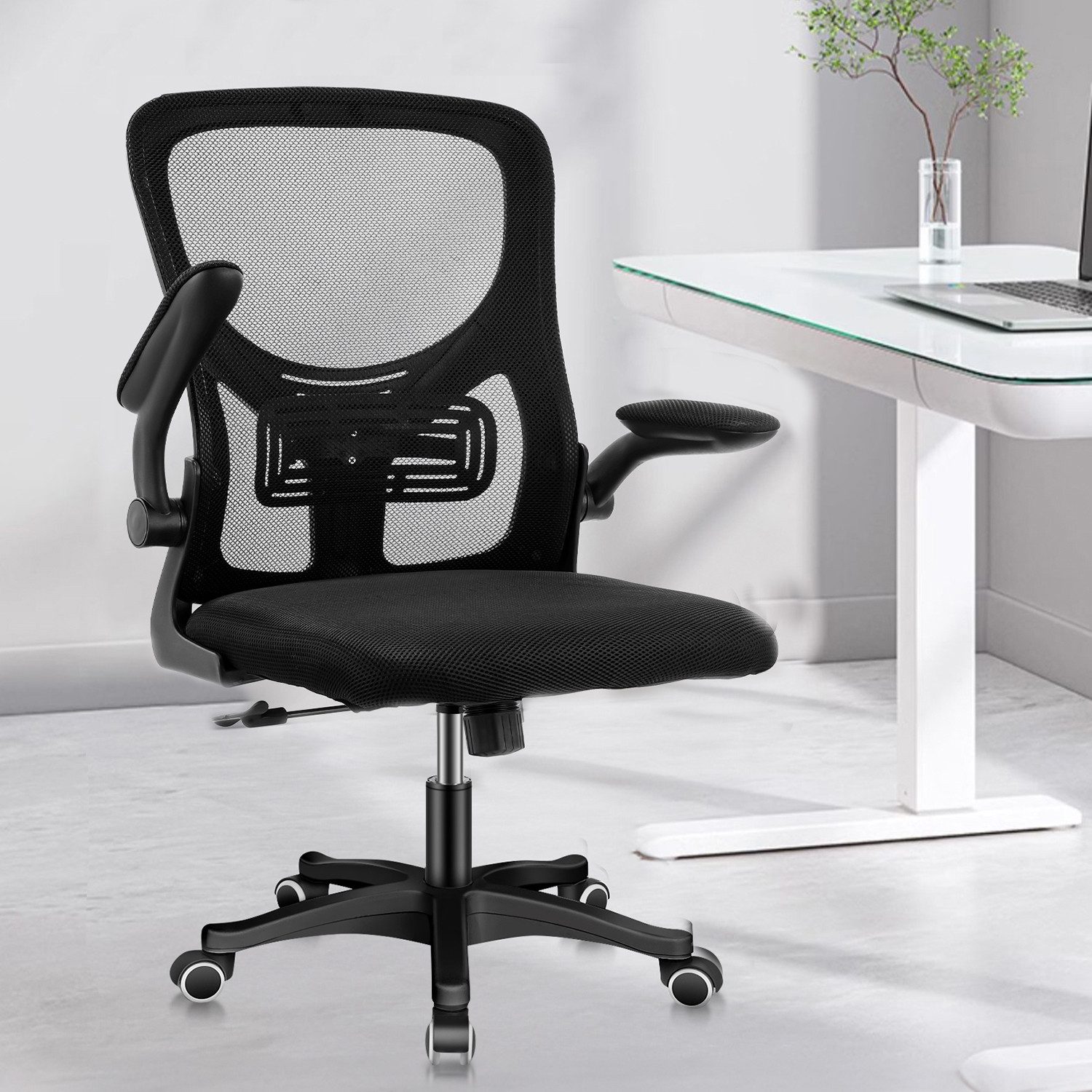 oyajia Bürostuhl Ergonomischer Schreibtischstuhl mit Armlehnen, höhenverste günstig online kaufen