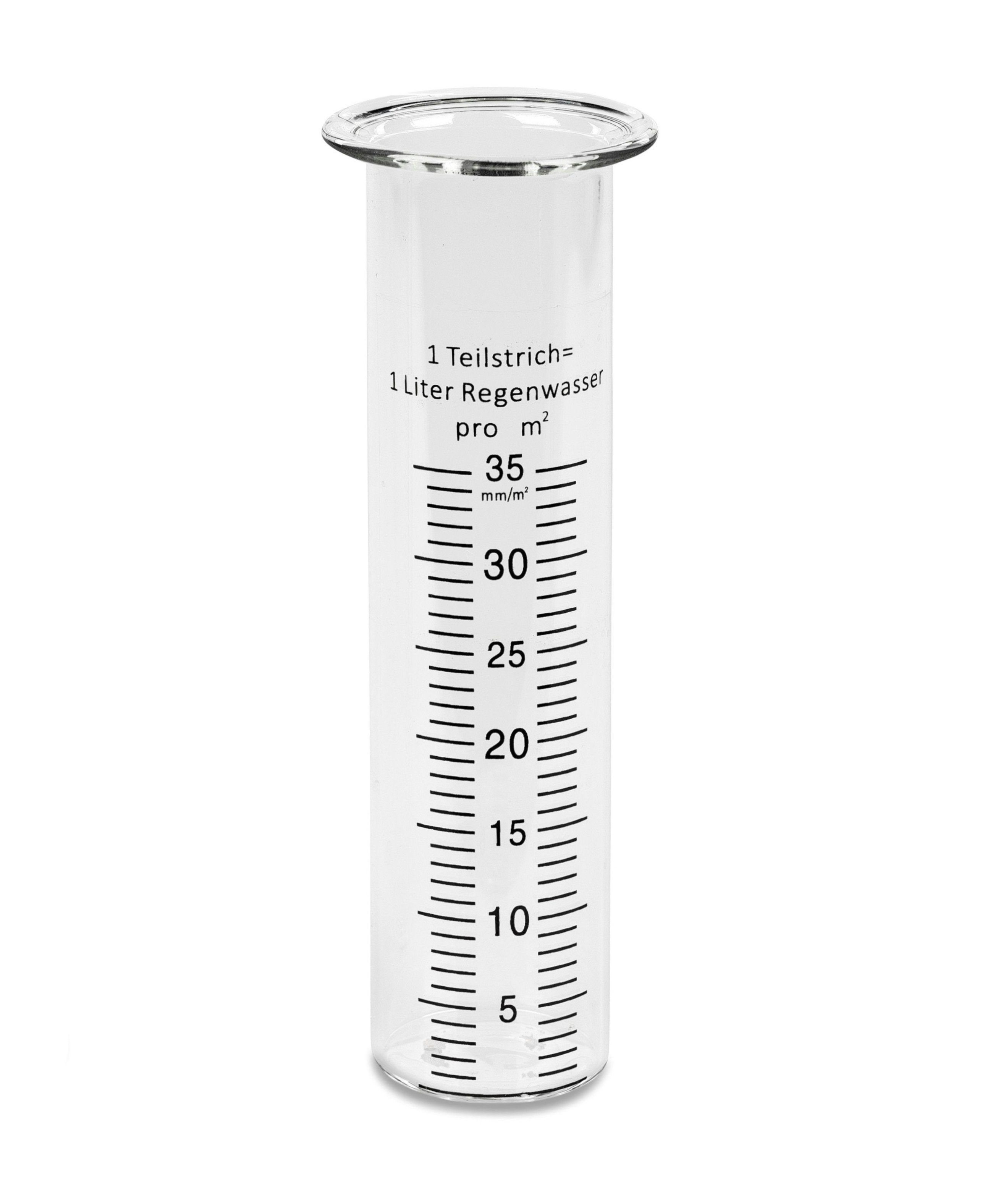 Regenmesser Glas 15 cm bis 35 mm/m² Ersatzglas für Niederschlagsmesser