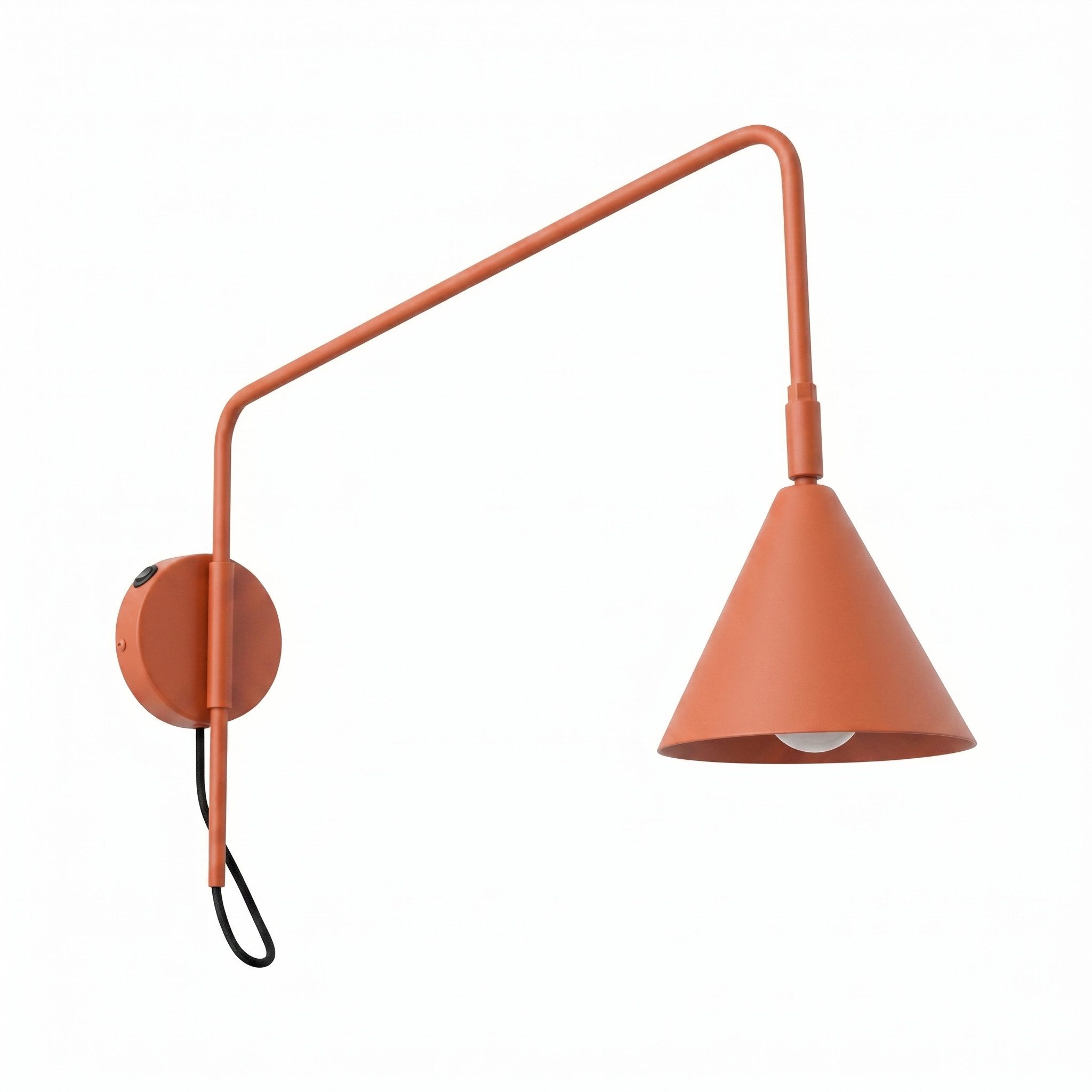 SOLLUX lighting Wandleuchte Wandleuchte NOX 1 rote ocker mit einem Schalter, Nicht enthalten