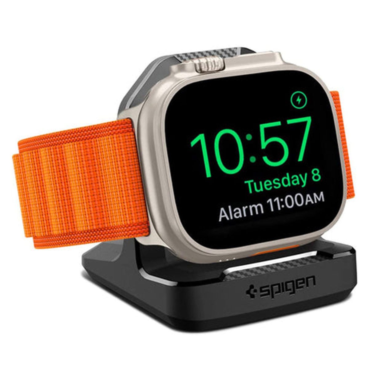 Spigen Spigen Apple Watch Rugged Armor Stand - Schwarz Wireless Charger (1-tlg)