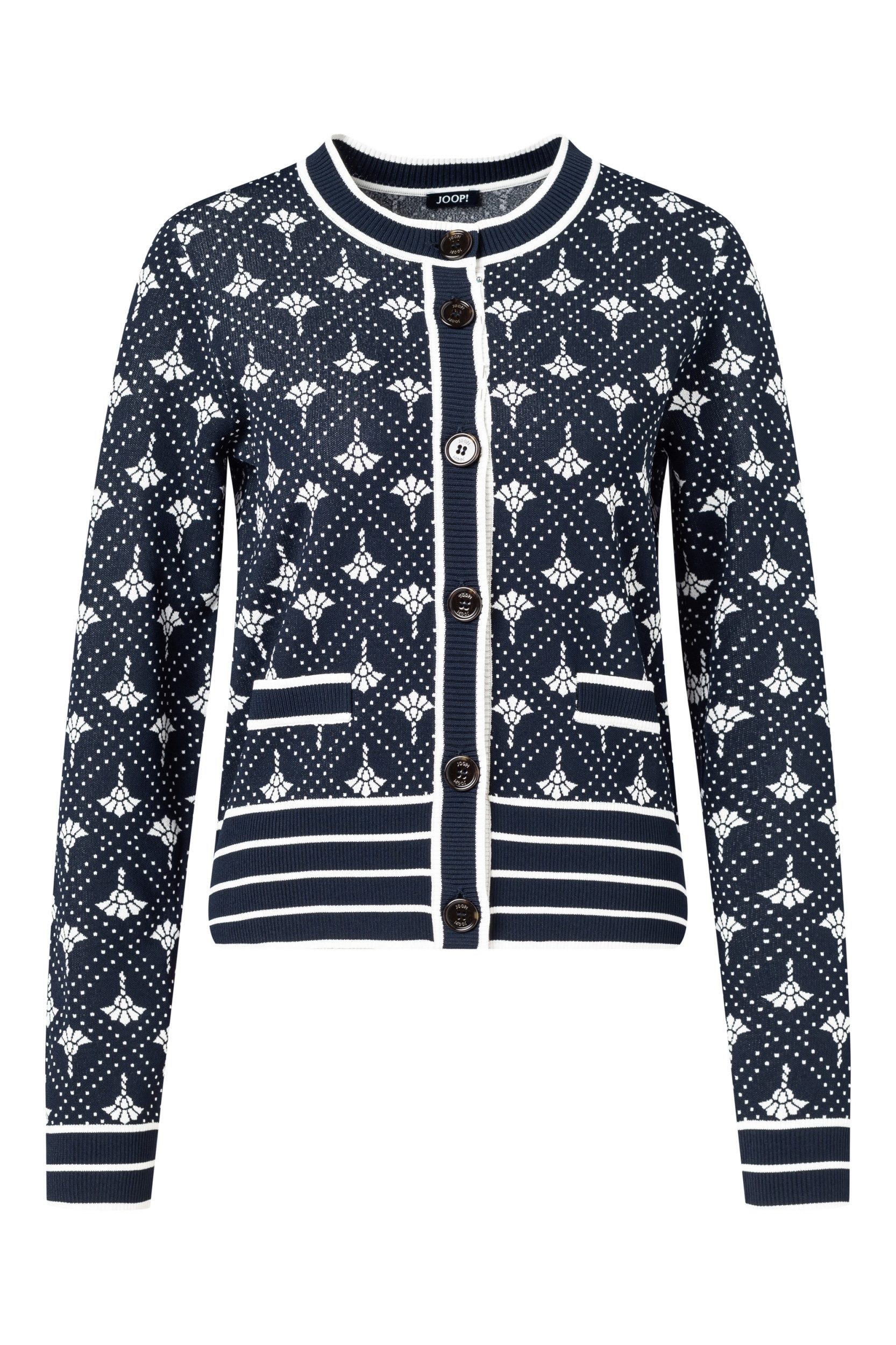 JOOP! Strickjacke Jacquard-Cardigan Kaisa - Regular Fit