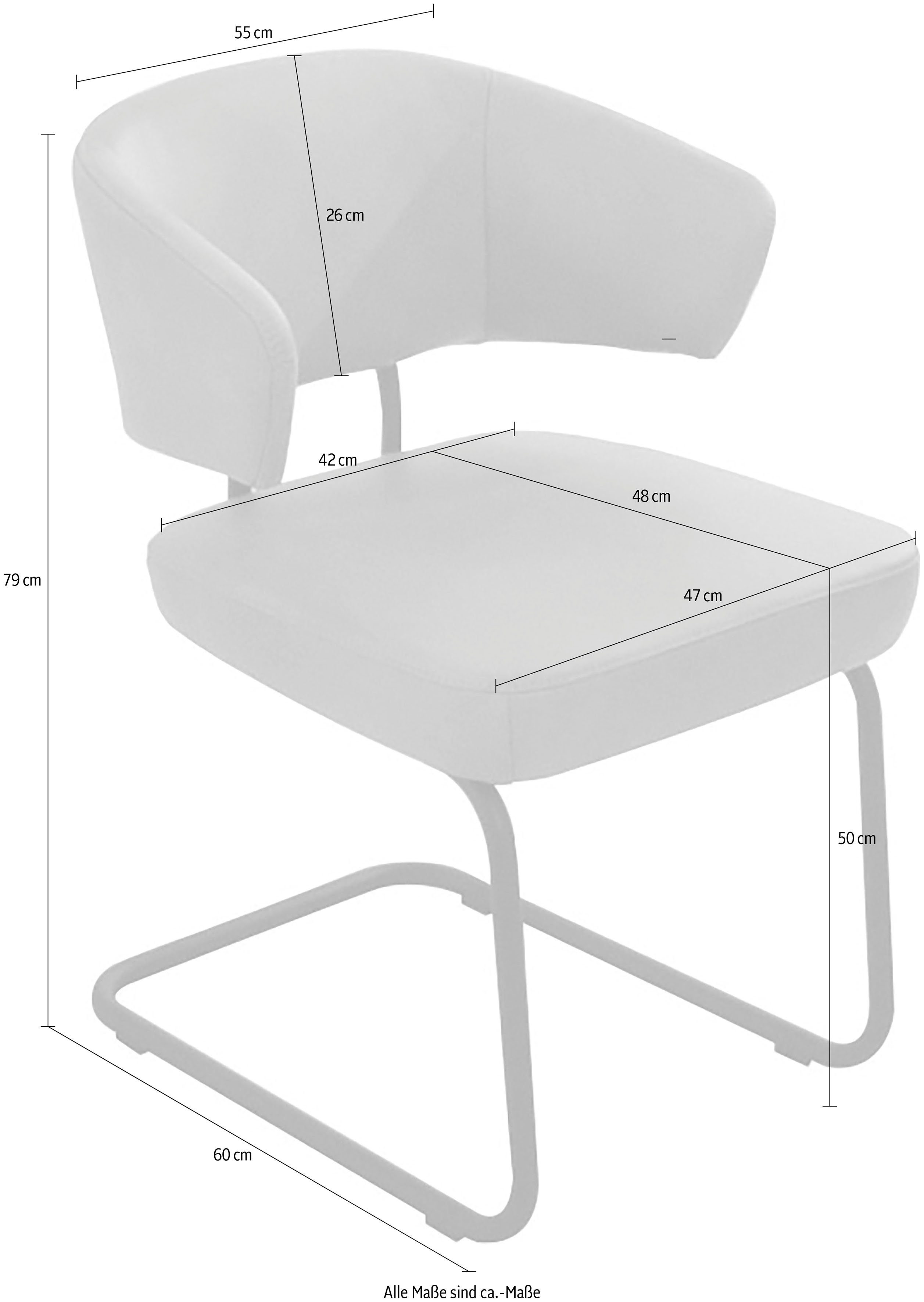 Sitzkomfort abgerundeter Mikkado (1 Rundrohrgestell, Komfort K+W Abstandshalter, St), Freischwinger Wohnen & Rücken, Tube