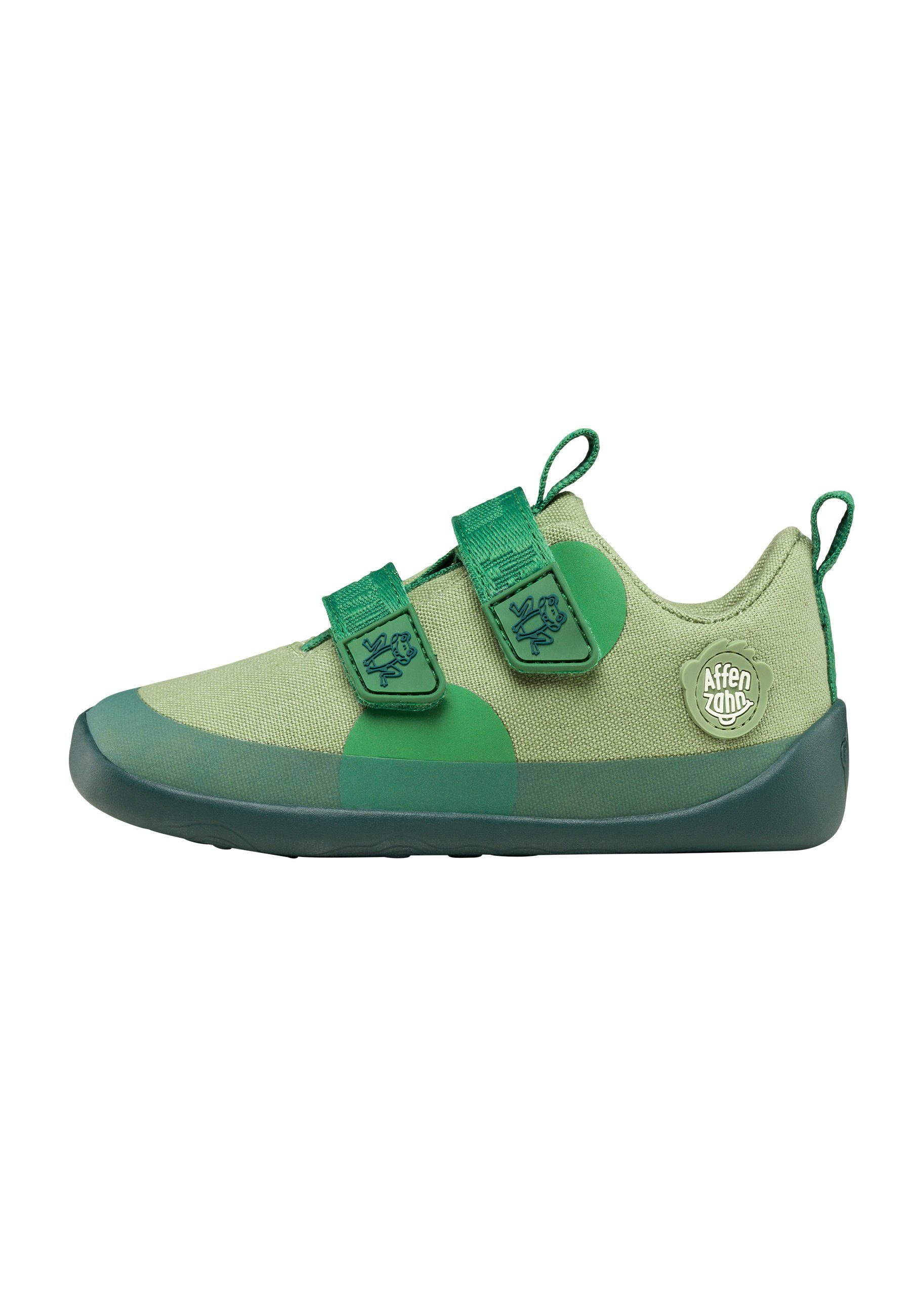 Sneaker Affenzahn FROSCH vegan grün LUCKY Frosch BAUMWOLLE